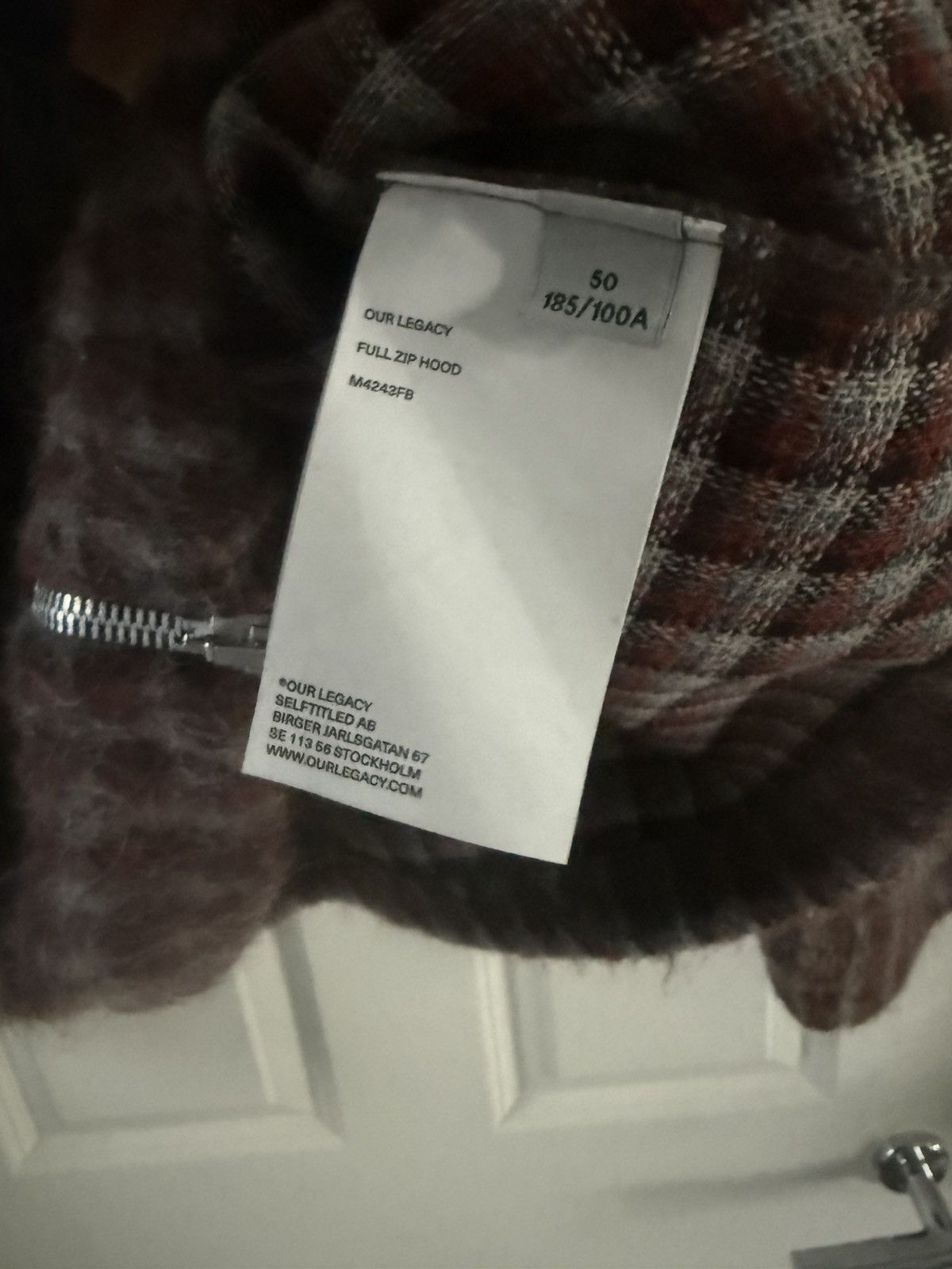 Our Legacy Our Legacy Full Zip Check Hoodie Size US M / EU 48-50 / 2 - 3 Thumbnail