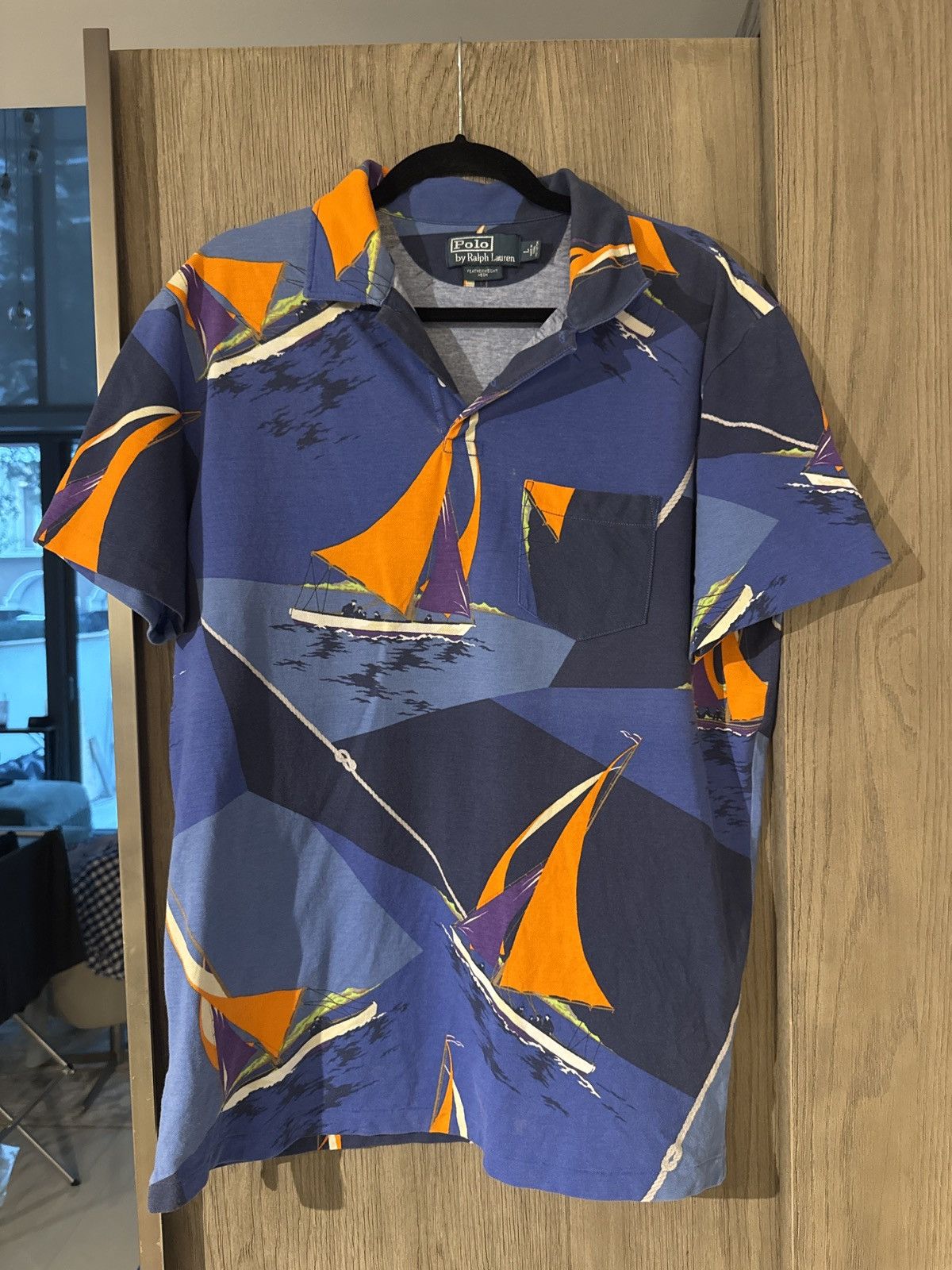 Polo Ralph Lauren Vintage Polo Ralph Lauren Sailboat Sailing AOP Polo Shirt Size US L / EU 52-54 / 3 - 1 Thumbnail