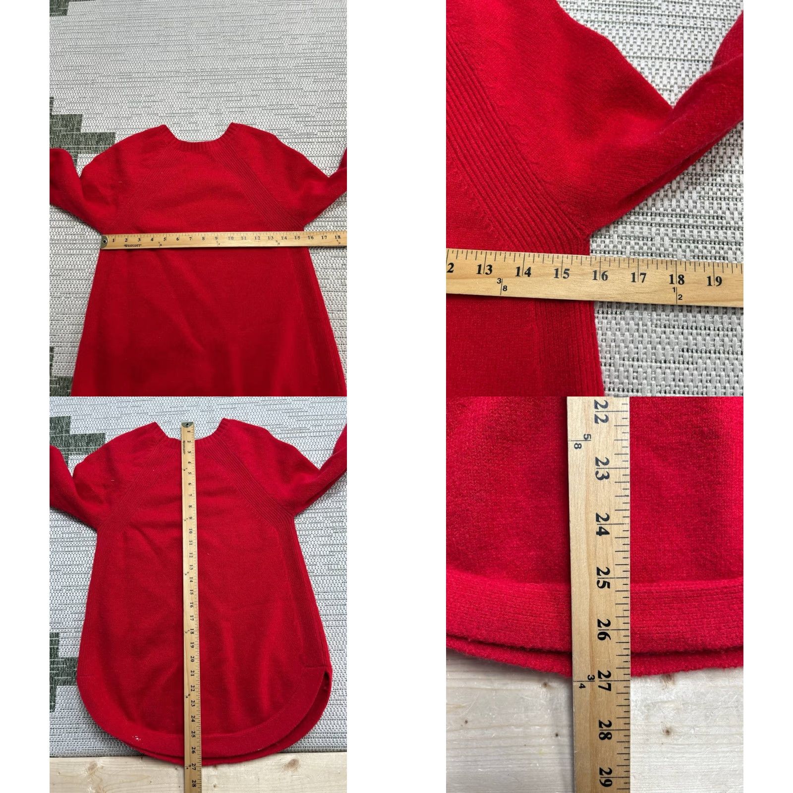 Anthropologie Anthropologie Rebekah Tunic Sweater Womens XS Red Stretch Rib Knit Curved Hem Casual Womens XS Red Knit Tunic Sweater - Anthropologie City Modern 90s? Size XS / US 0-2 / IT 36-38 - 8 Thumbnail