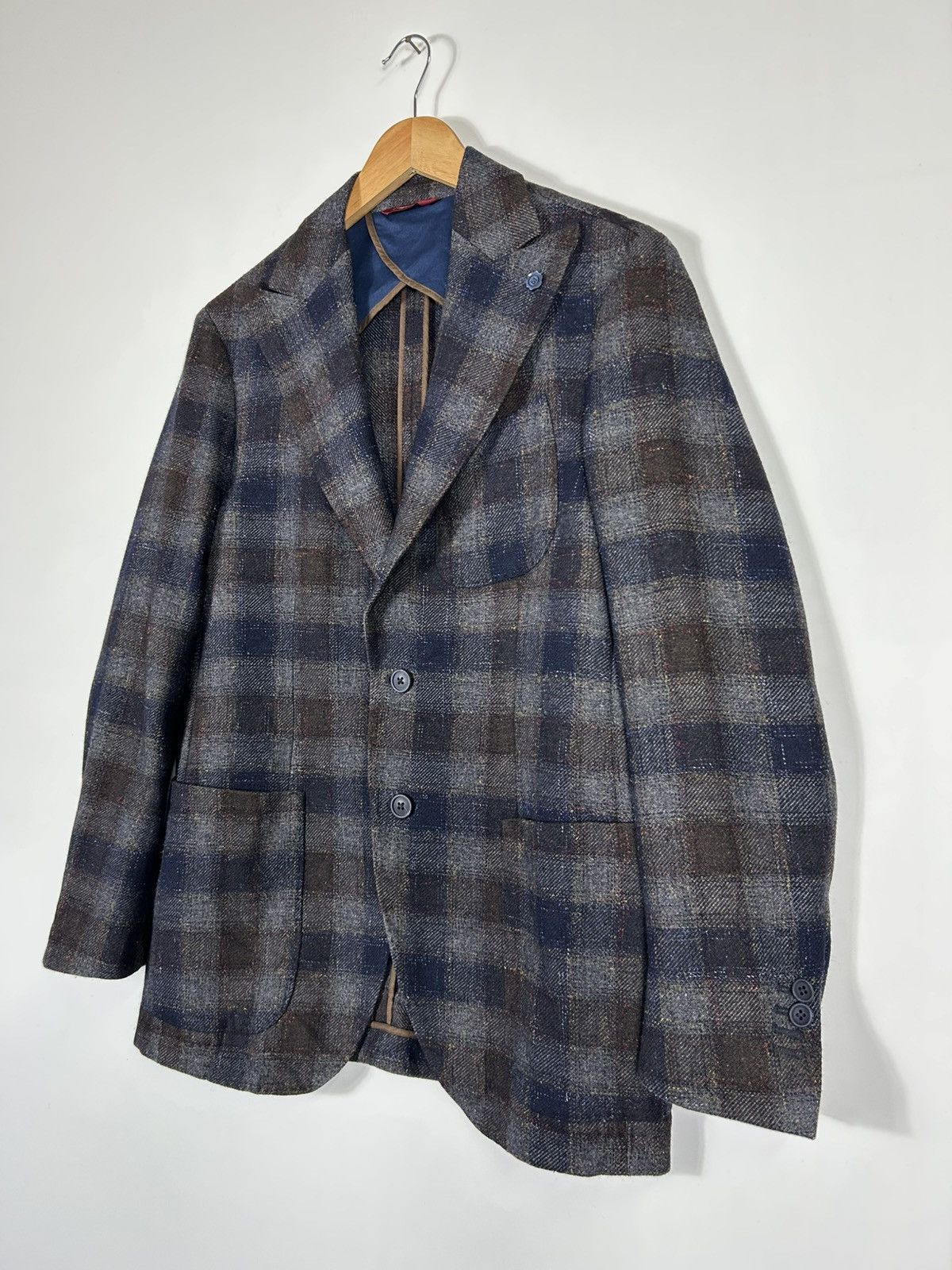 Designer 🔥51 CINQUANTUNO Italian Wool Luxury Flannel Sport Coat Size US M / EU 48-50 / 2 - 3 Thumbnail