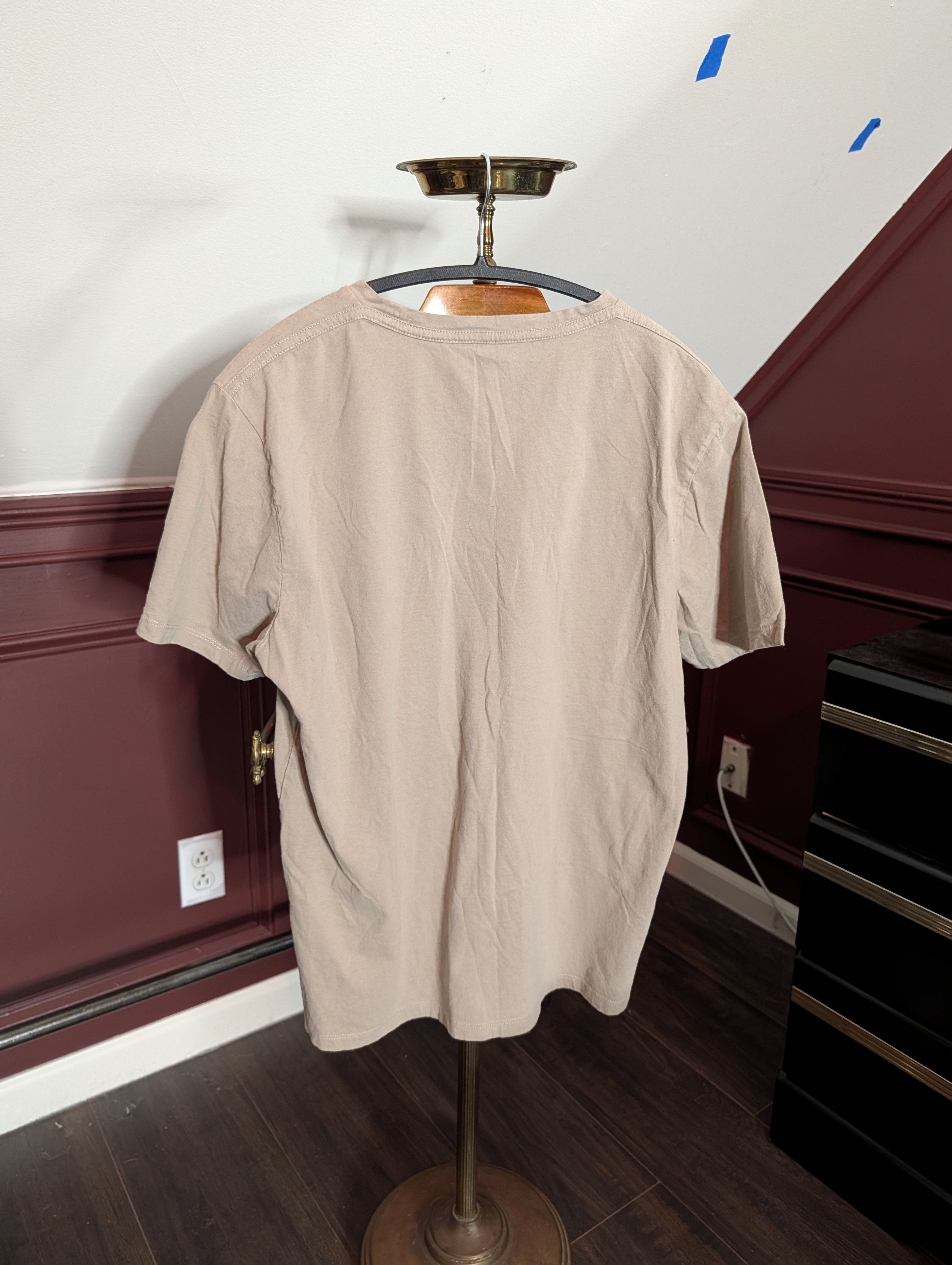 Allsaints Beige ram skull logo organic cotton t-shirt Size US L / EU 52-54 / 3 - 7 Thumbnail