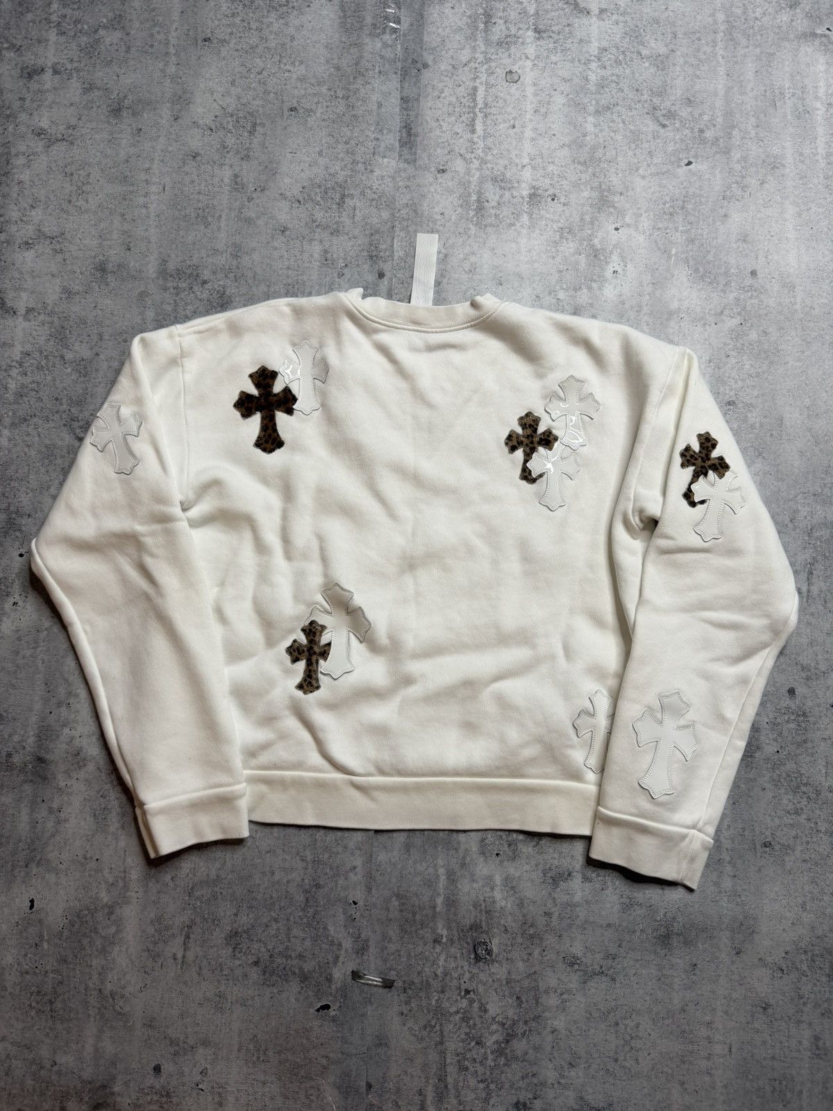Chrome Hearts Chrome Heart White Flooded Patch Crewneck Size US S / EU 44-46 / 1 - 2 Thumbnail
