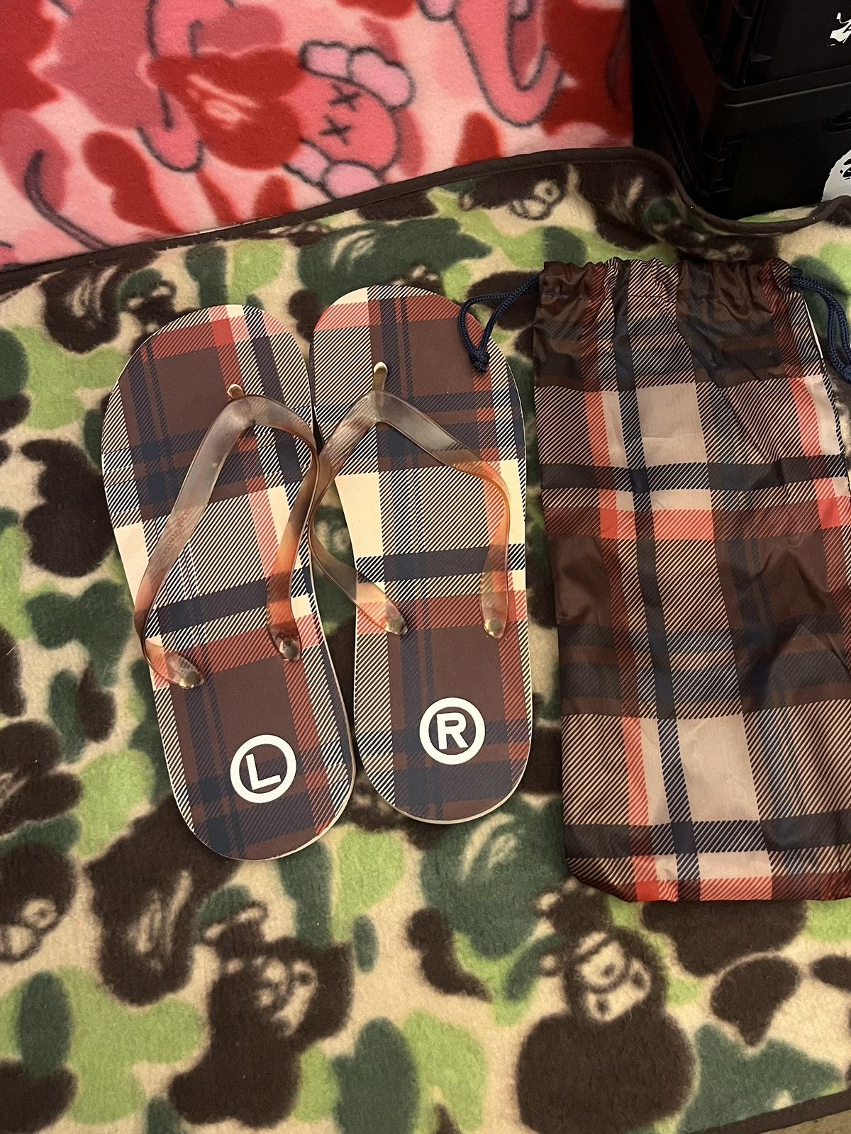 Bape Bape Plaid Sandals Size US 8 / EU 41 - 1 Thumbnail