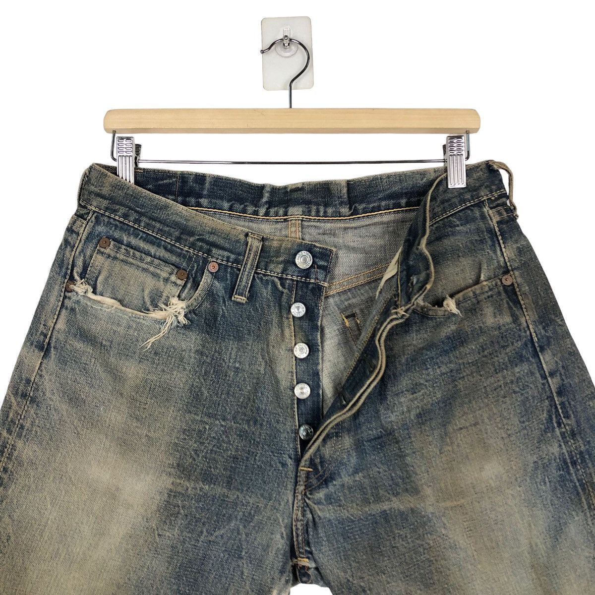 Japanese Brand 🔥Rare Palo Kain Short Denim Jeans Denime Lot 652 Size US 30 / EU 46 - 11 Thumbnail