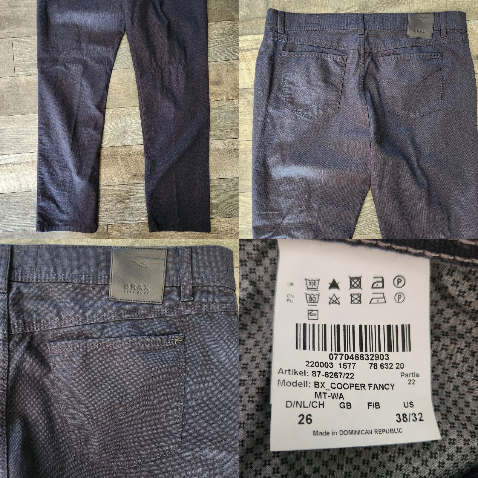 BRAX BRAX Cooper Fancy Regular Fit Flat Chino Pants Mens 38 x 32 Gray Corduroy Regular Pants Men Gray Chino 90s-style not applicable Size US 38 / EU 54 - 8 Thumbnail