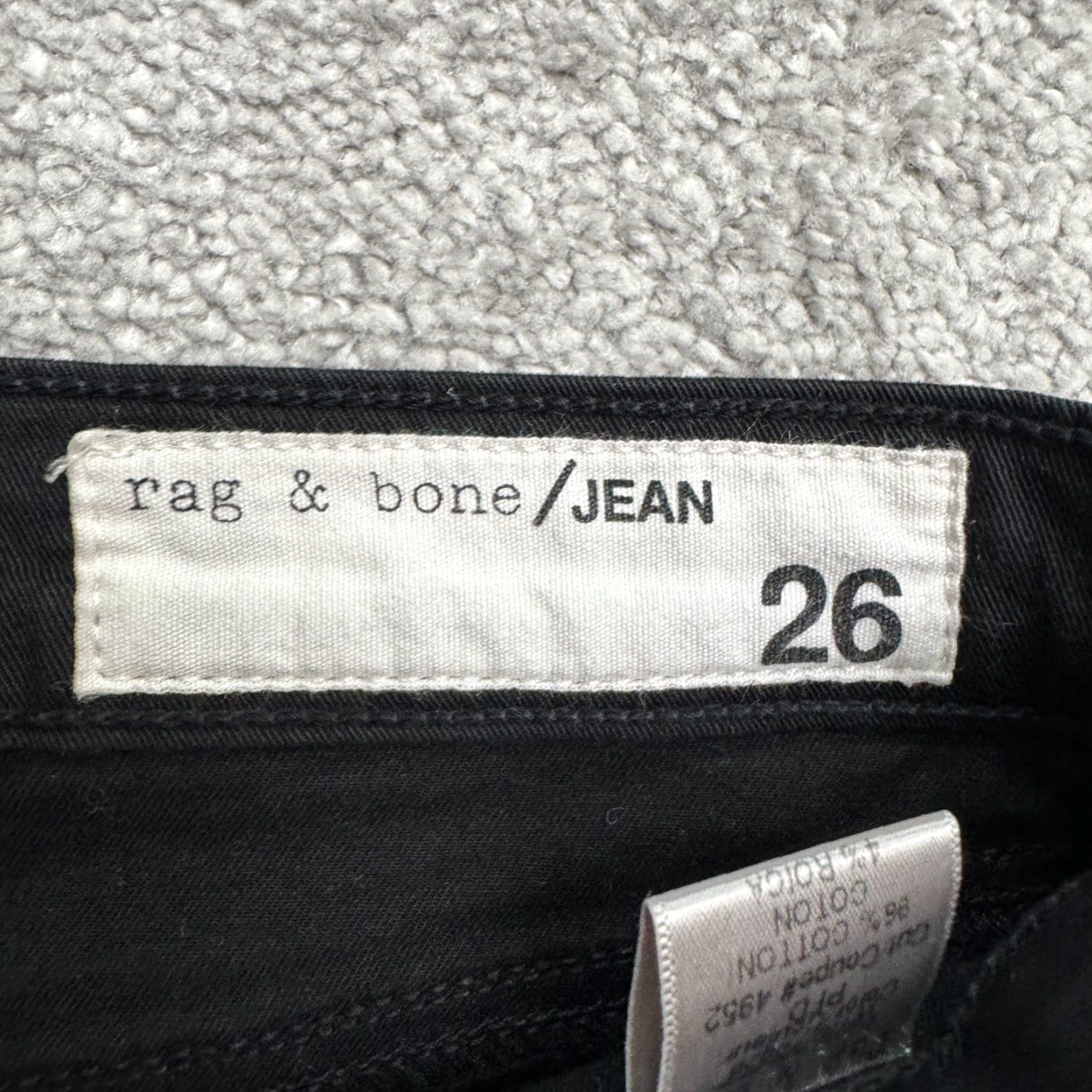 Rag & Bone Rag & Bone Jeans Womens 26 Black Mid Rise Skinny Denim Ankle Zip Stretch Casual Size 26" / US 2 / IT 38 - 7 Thumbnail