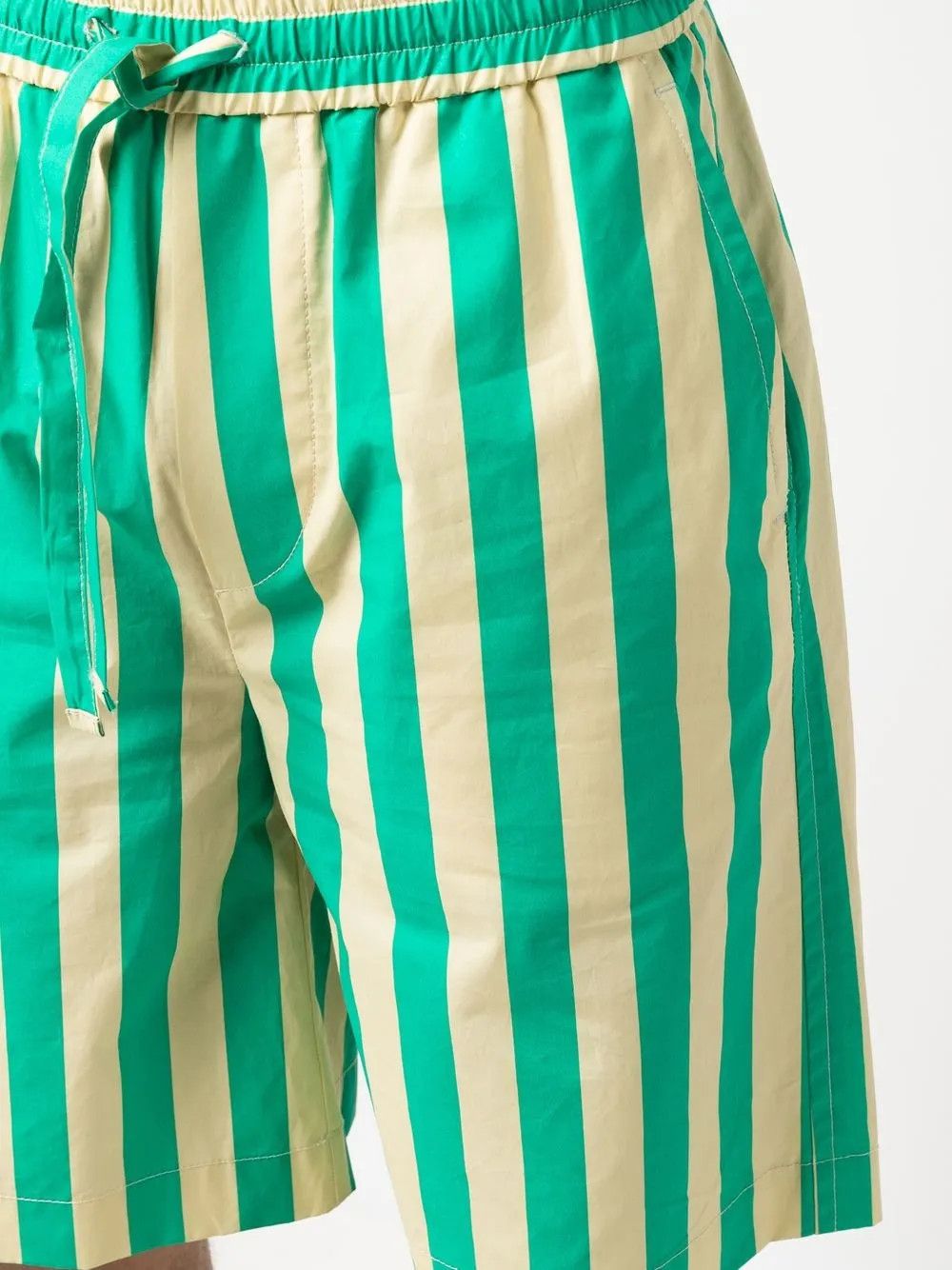 Sunnei o1mle0325 Short Flastic Pant in Beige & Green Size US 34 / EU 50 - 2 Thumbnail