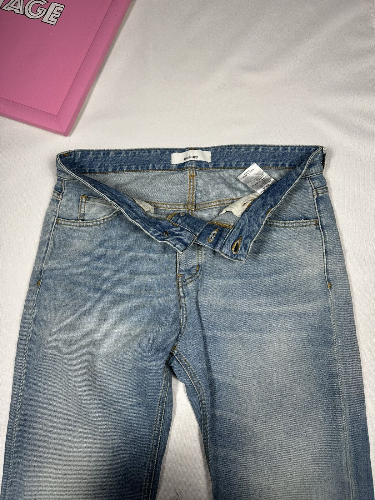 Haikure Haikure Tokyo Slim Crop Roki Denim Used Pocket Pants Jeans Size 32" / US 10 / IT 46 - 11 Thumbnail