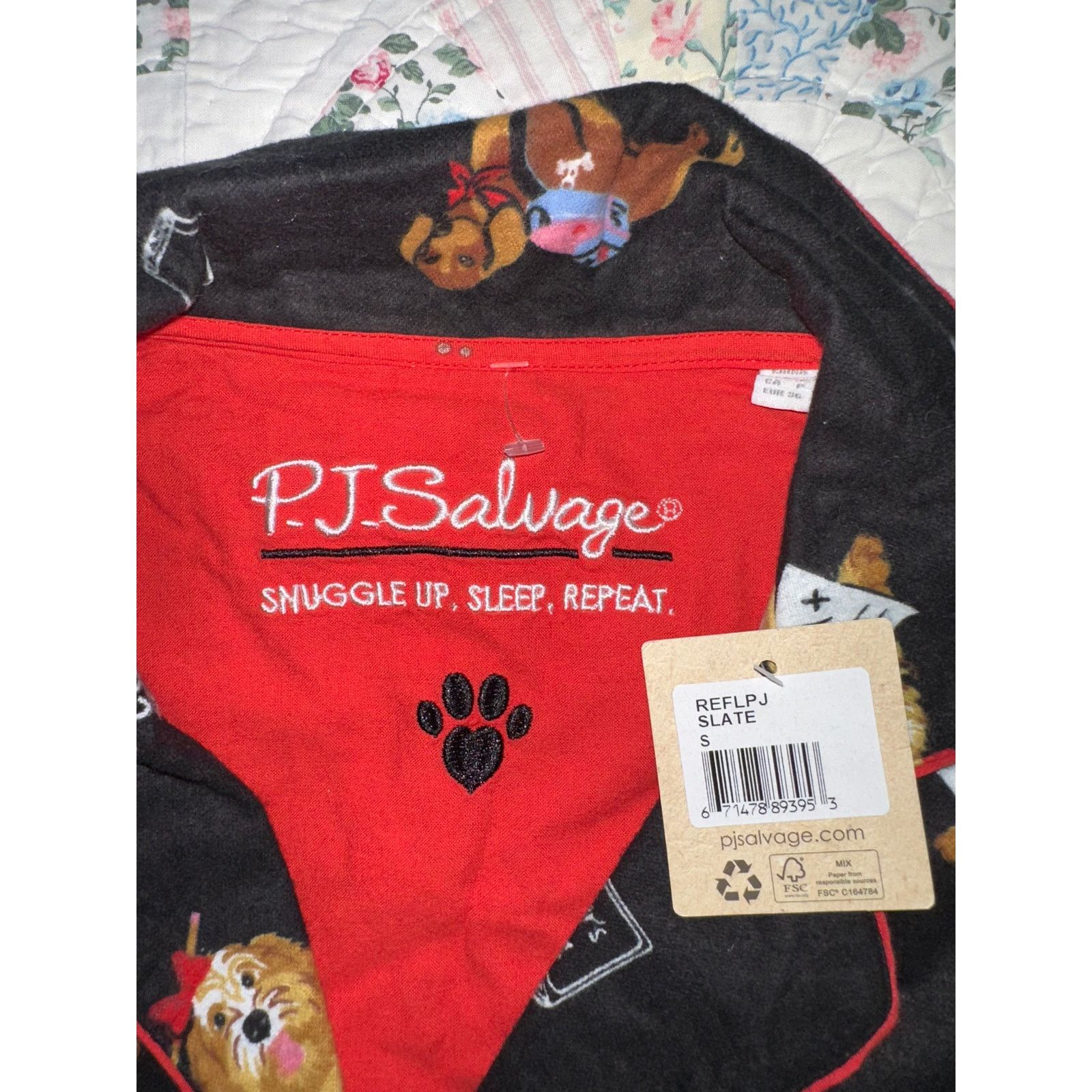 Other NWT PJ SALVAGE COTTON FLANNEL TEACHER'S PET DOGS PAJAMAS S Size ONE SIZE - 4 Thumbnail
