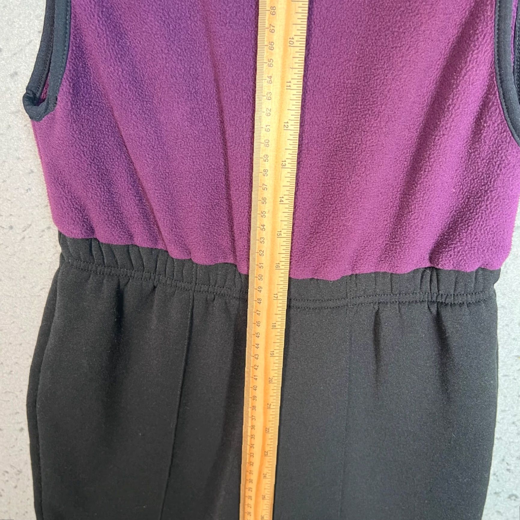 VINTAGE L.L. Bean Womens Fleece Ski Jumpsuit One-Piece Size Small Purple Winter Activewear