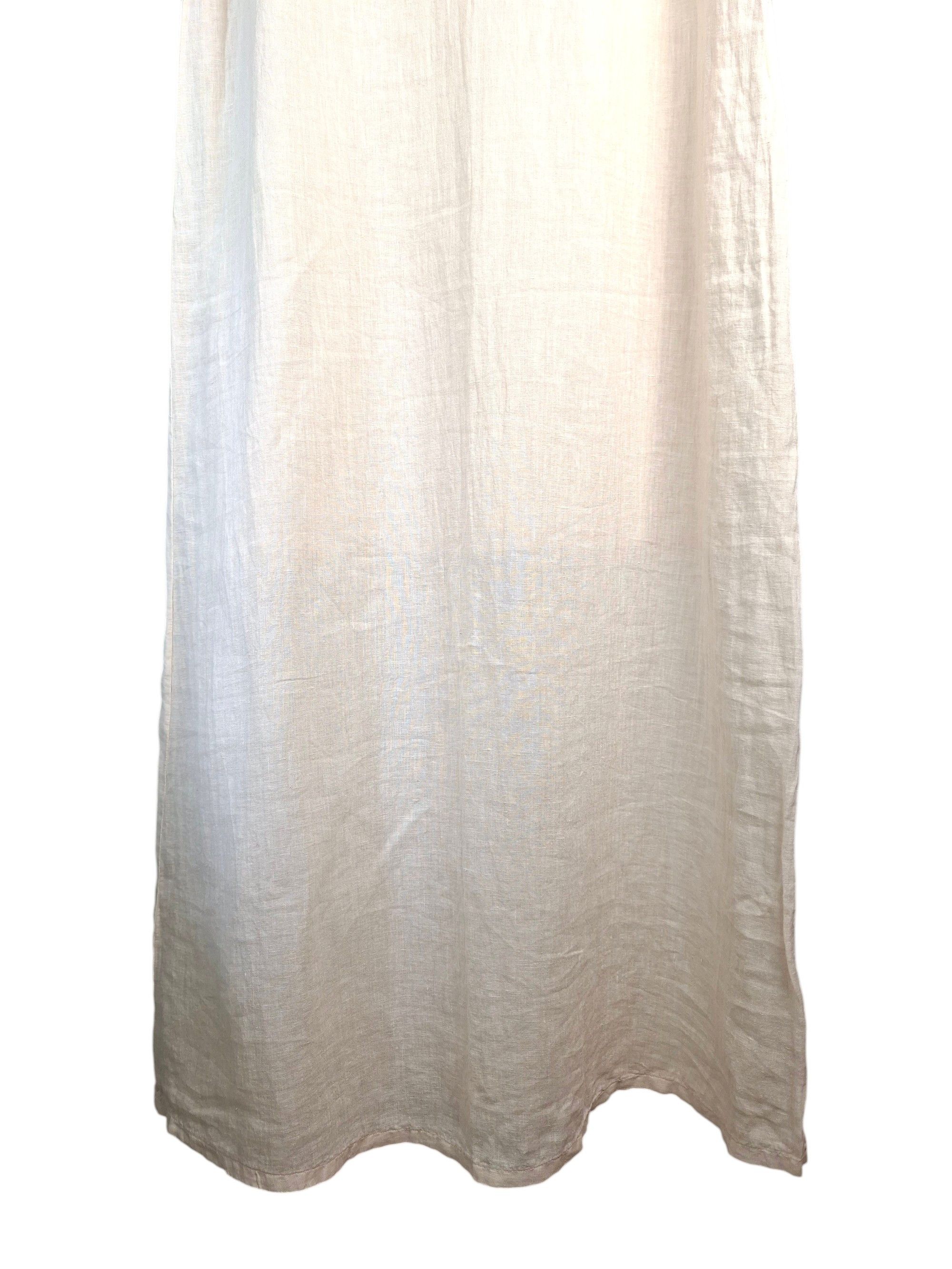 120% Lino 120% Lino Linen Maxi Dress Beige Sequin V-Neck Sleeveless Size M / US 6-8 / IT 42-44 - 9 Thumbnail