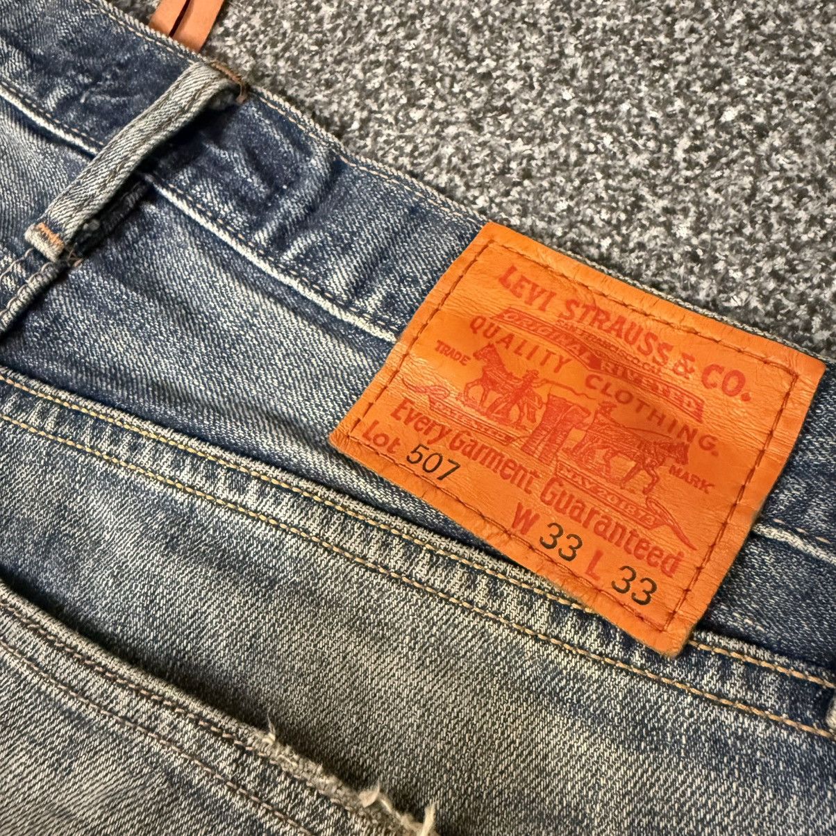 If Six Was Nine Vintage Flared Levis 507 Dirty Rusty Distressed Denim W33 Size US 33 - 9 Thumbnail