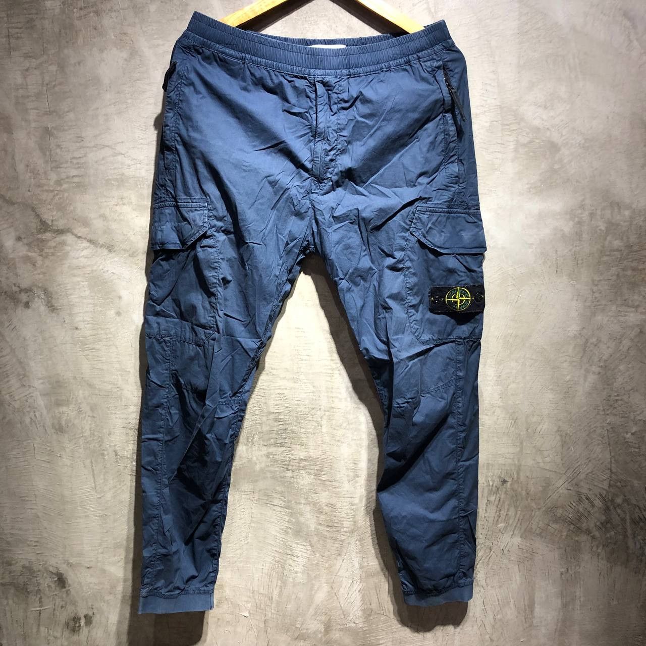 image of Stone Island Re-T Egg Shell Jogger Pants in Blue, Men's (Size 32)
