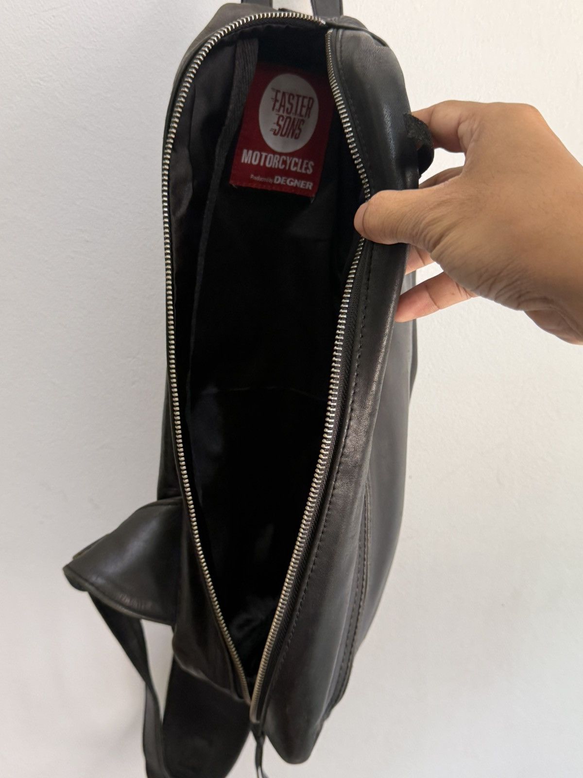 Leather Faster Son Degner Motorcycles Leather Crossbody Size ONE SIZE - 4 Thumbnail