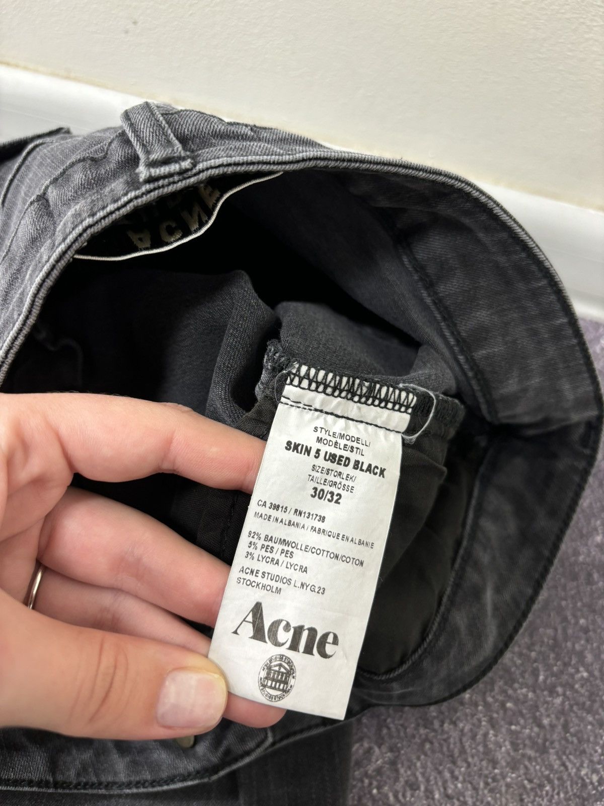Acne Studios Acne Studios Skin 5 Used Black Women’s Mid Rise Slim Jeans Size 30" / US 8 / IT 44 - 9 Thumbnail