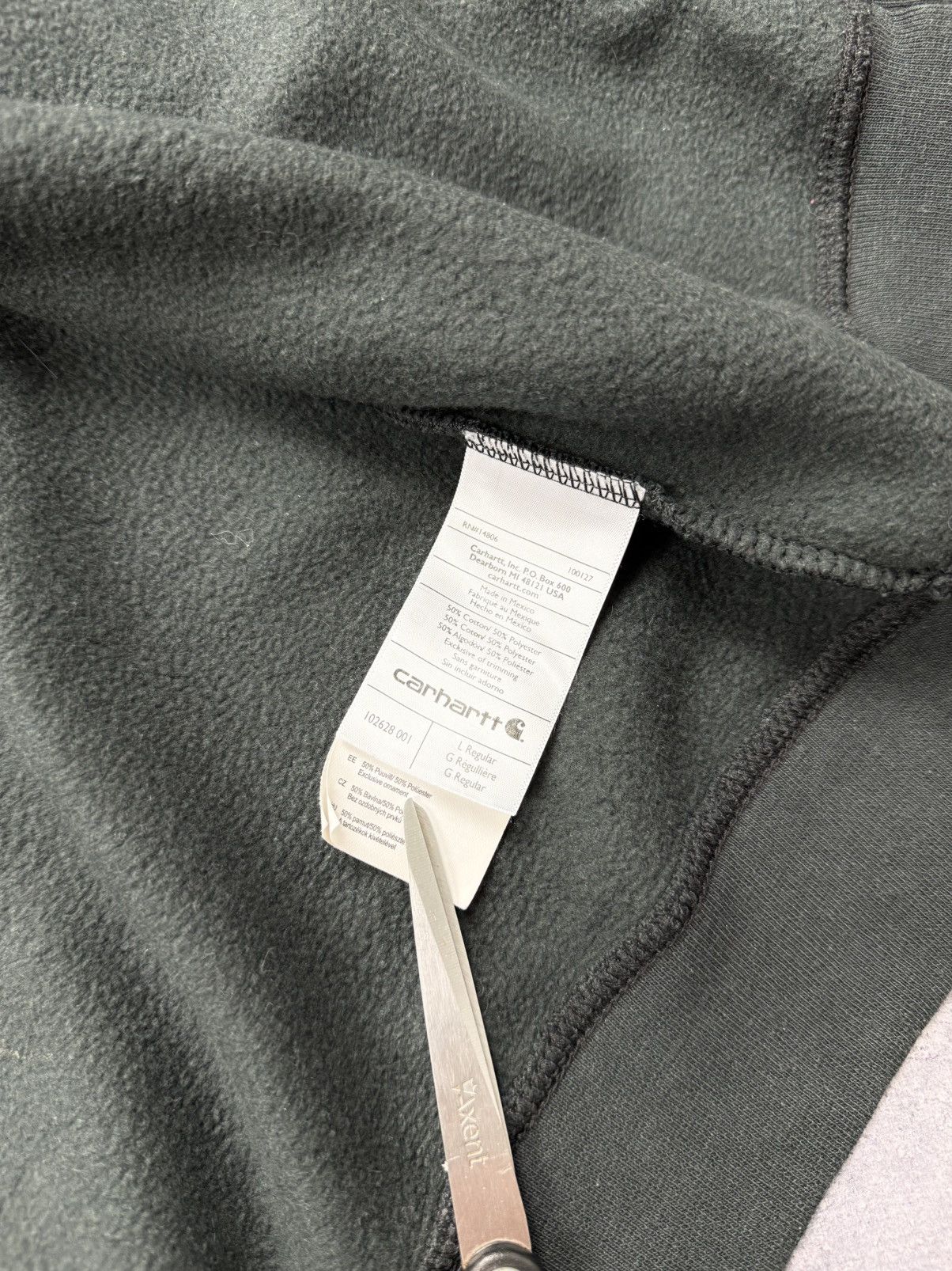 Carhartt Vintage Y2K Carhartt Big Logo Zip Up Hoodie Black Jacket Size US L / EU 52-54 / 3 - 11 Thumbnail