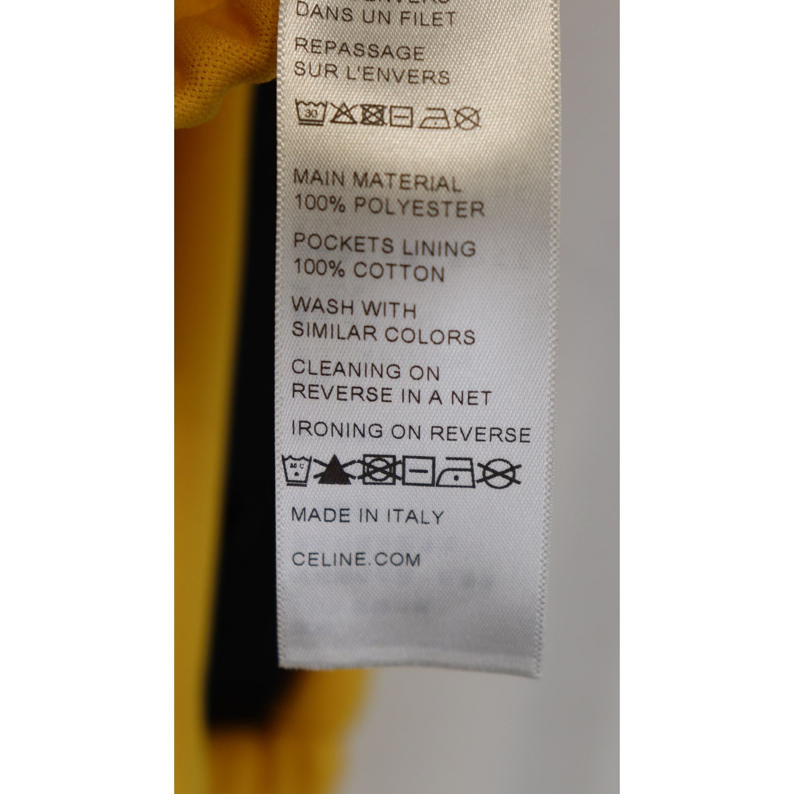 Celine o1rshd1 Sweat Zip Bandes Pressions Double Face Golden Yellow Size US XL / EU 56 / 4 - 5 Thumbnail