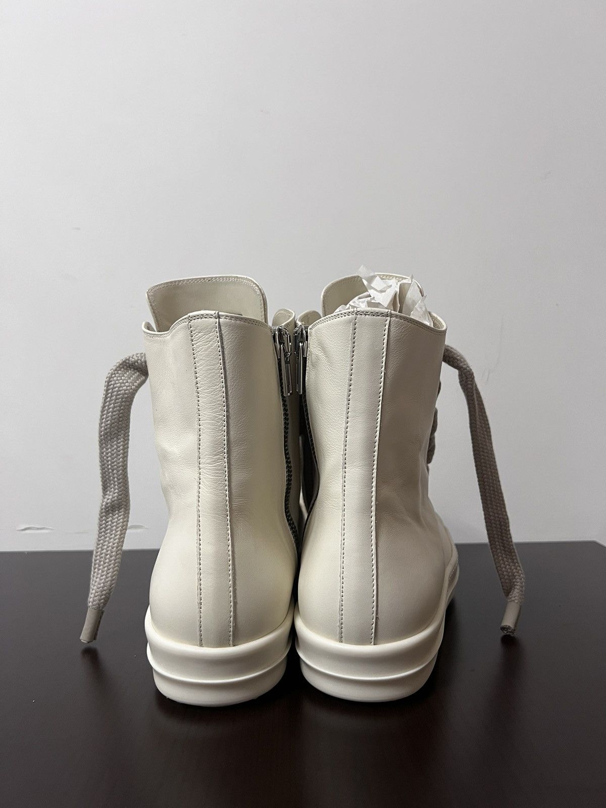 Rick Owens Rick Owens SS23 EDFU Leather Jumbo Laces Sneakers New 44 Size US 11 / EU 44 - 6 Thumbnail