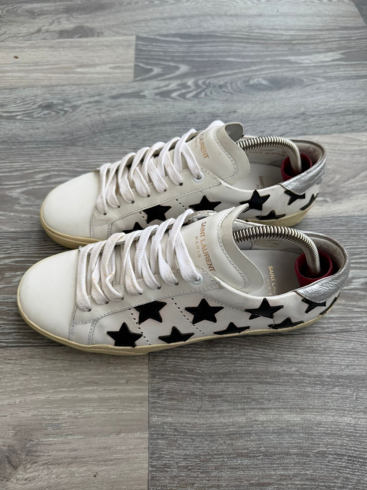 Saint Laurent Paris Saint Laurent SL/06 Black Star Patches Sneakers Sz 40 Size US 7 / EU 40 - 4 Thumbnail