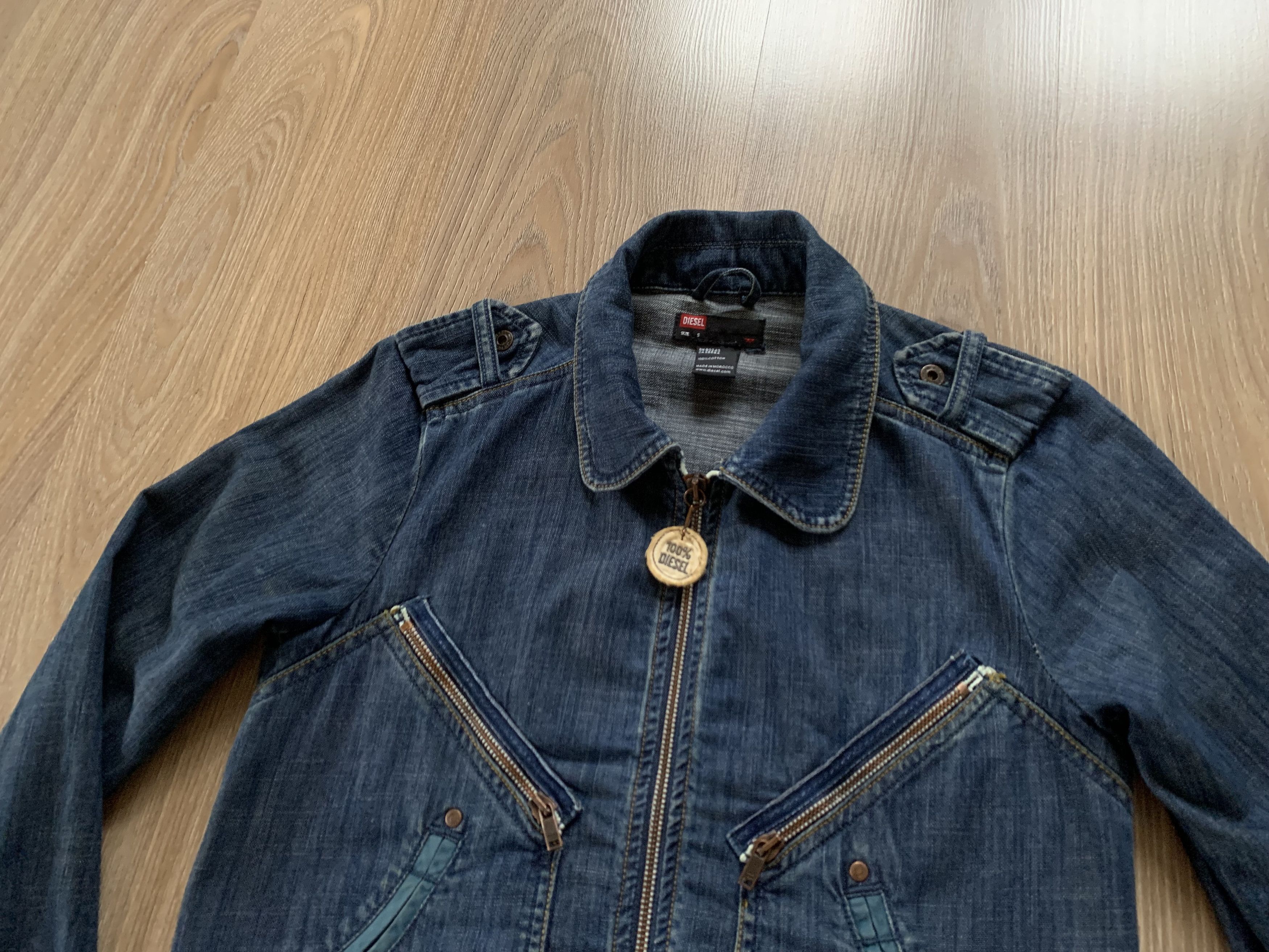 Diesel Diesel Womens Vintage Zip Denim Jacket Size S / US 4 / IT 40 - 4 Thumbnail