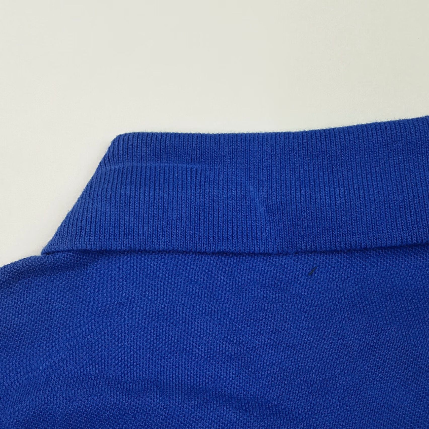 Hanes VINTAGE Hanes Blank Blue Men's Size Small Short Sleeve Polo Shirt Dress Work 90s Retro Preppy Shirt Size 36R - 5 Thumbnail