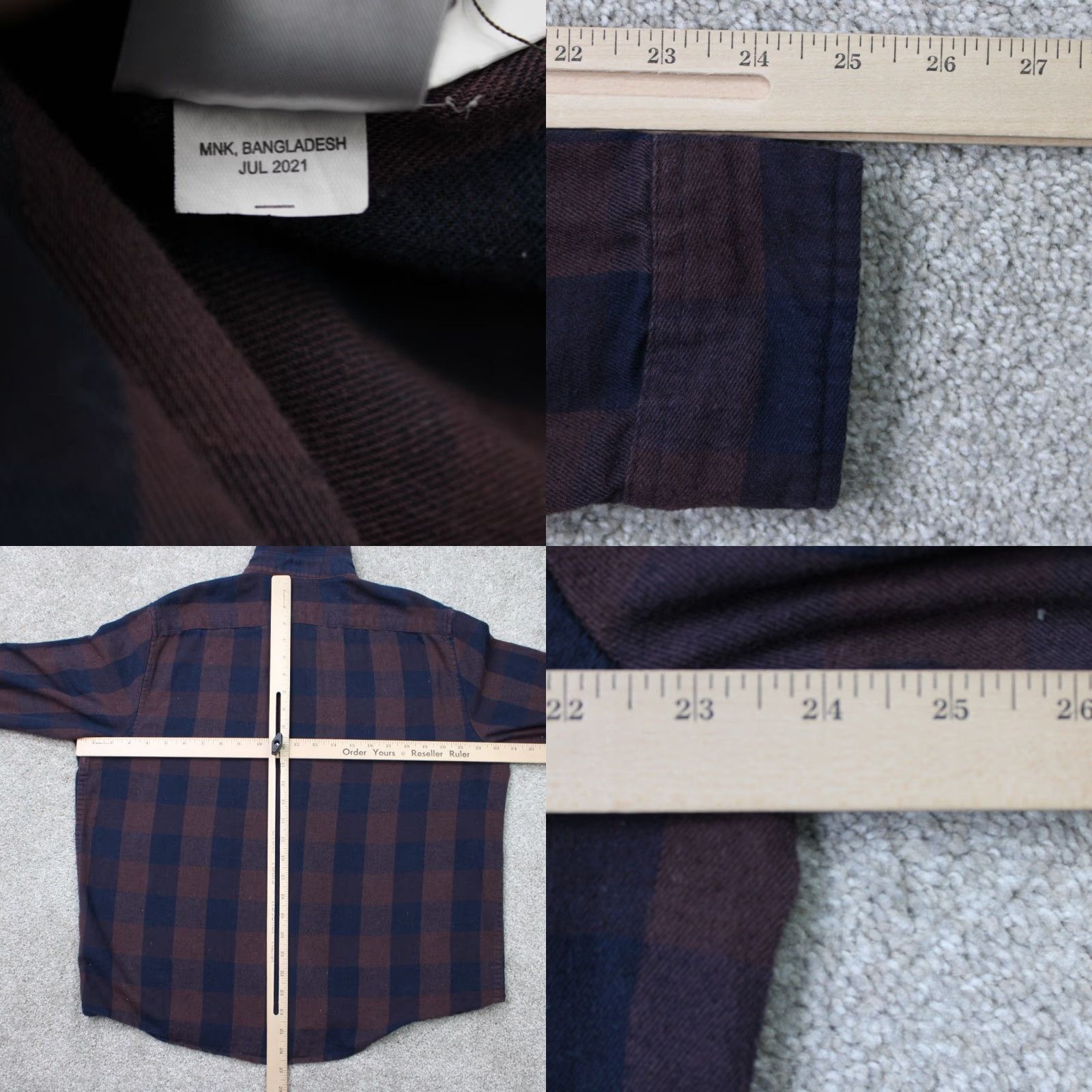 Vintage Tailor Vintage Shirt Mens Large Red/Blue Plaid Flannel Luxe Performance L/S Size US L / EU 52-54 / 3 - 8 Thumbnail