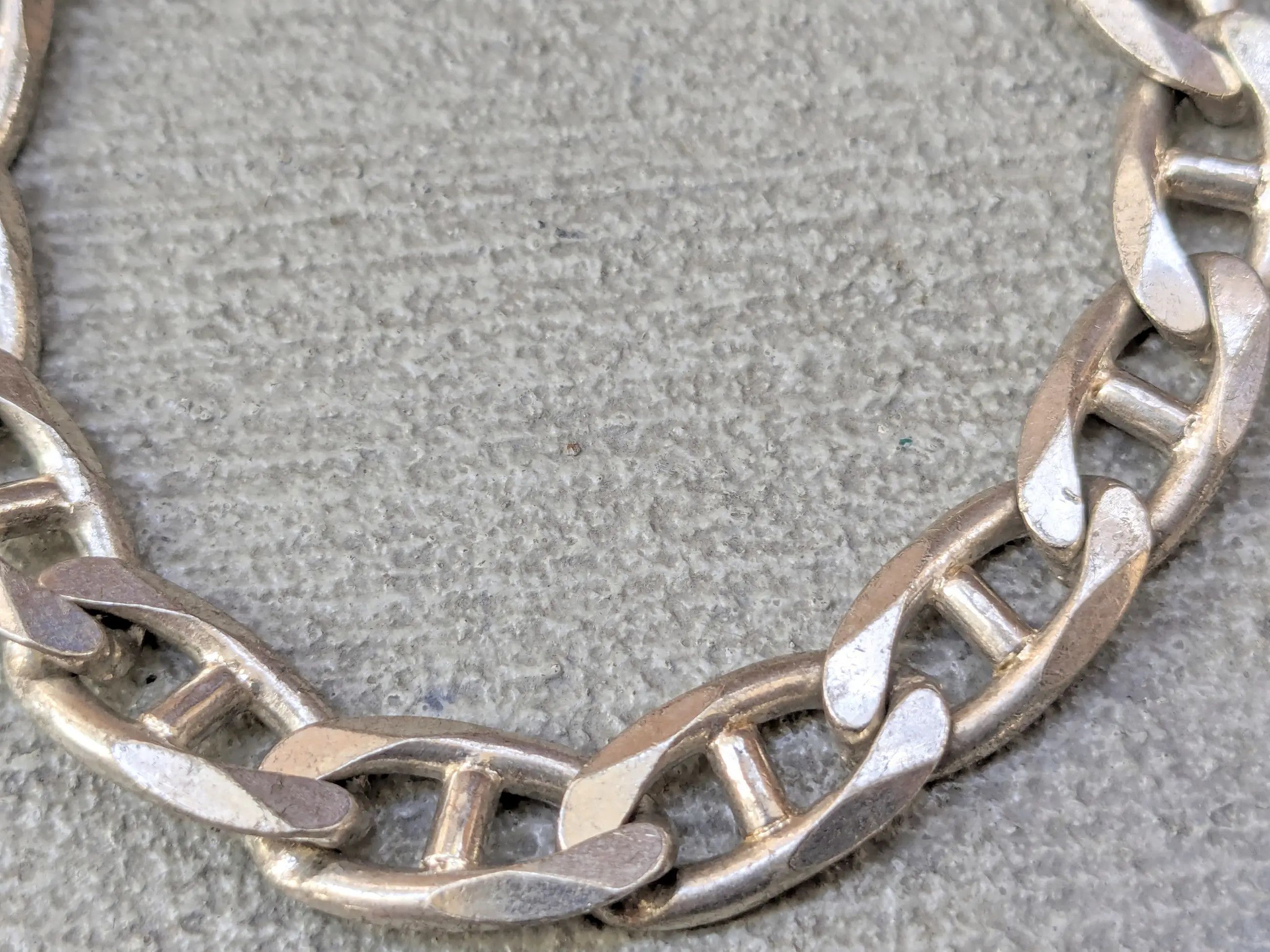 Other Vintage Sterling Silver Mariner Bracelet Chunky Biker Punk Size ONE SIZE - 2 Thumbnail