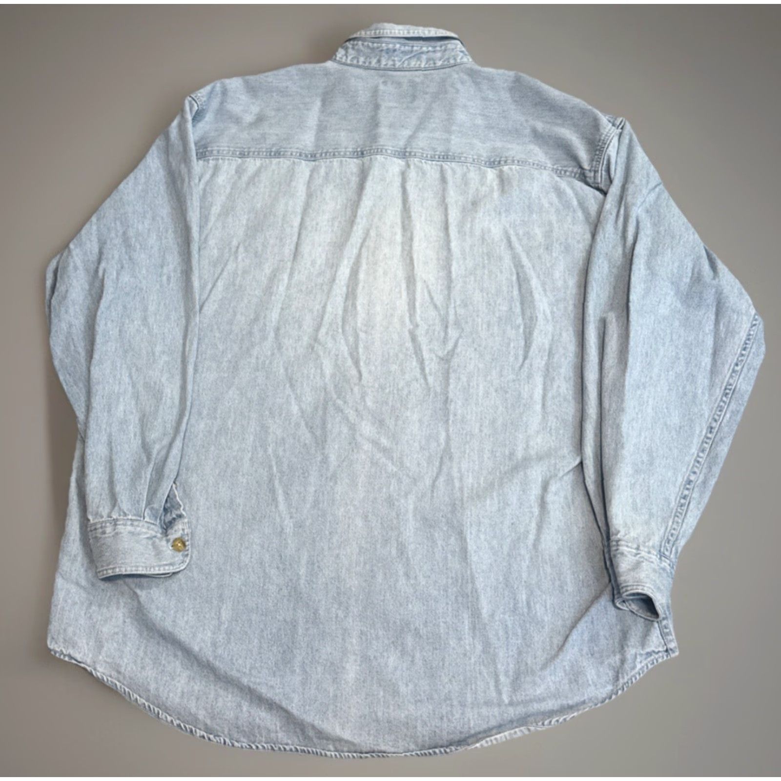 Lee VINTAGE Detroit Red Wings Embroidered Denim Long Sleeve Shirt Lee Large Blue 90s Mens Size US L / EU 52-54 / 3 - 3 Thumbnail