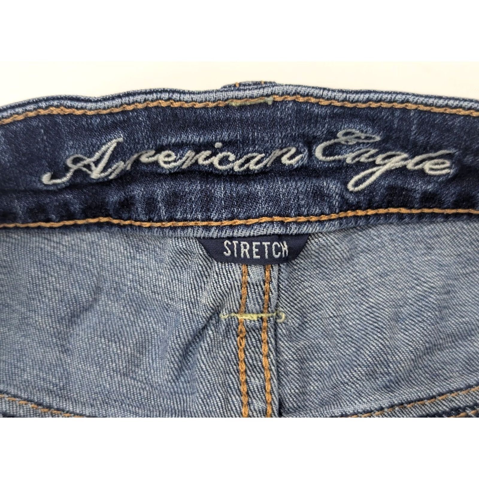American Eagle Outfitters American Eagle Outfitters Boy Fit Jeans, 32x26, Blue Denim, Stretch, 5-Pocket - Relaxed Straight Crop, Regular, Women's Jeans Size 28" / US 6 / IT 42 - 7 Thumbnail