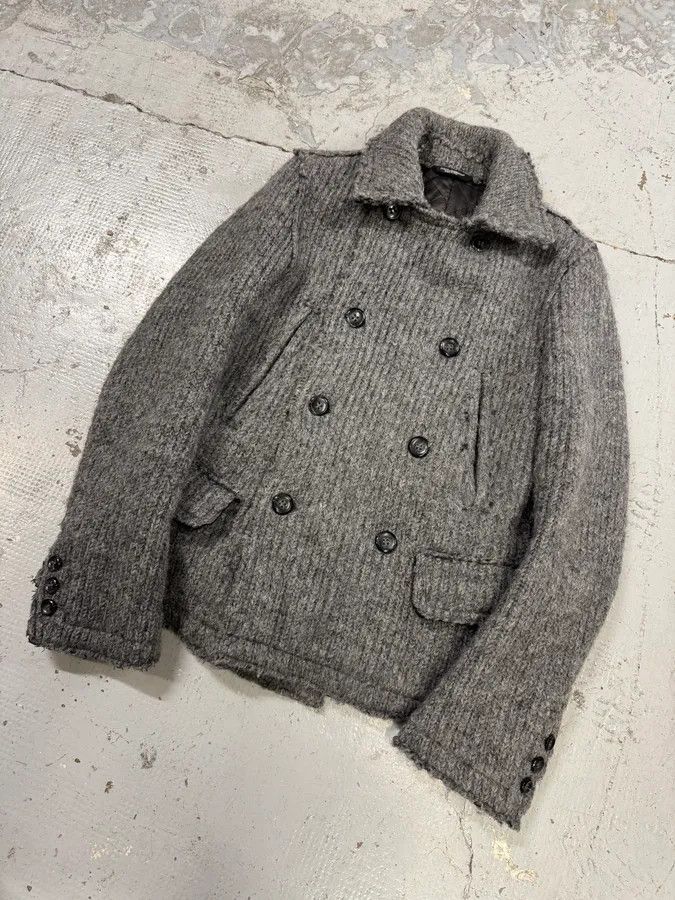 Dolce & Gabbana 2000s Dolce & Gabbana Grey Wool Buttoned Peacoat Jacket Size US M / EU 48-50 / 2 - 3 Thumbnail