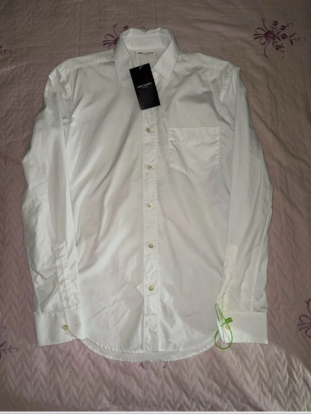 Saint Laurent Paris Saint Laurent Classic White Button Up Shirt Size S Size US S / EU 44-46 / 1 - 1 Thumbnail
