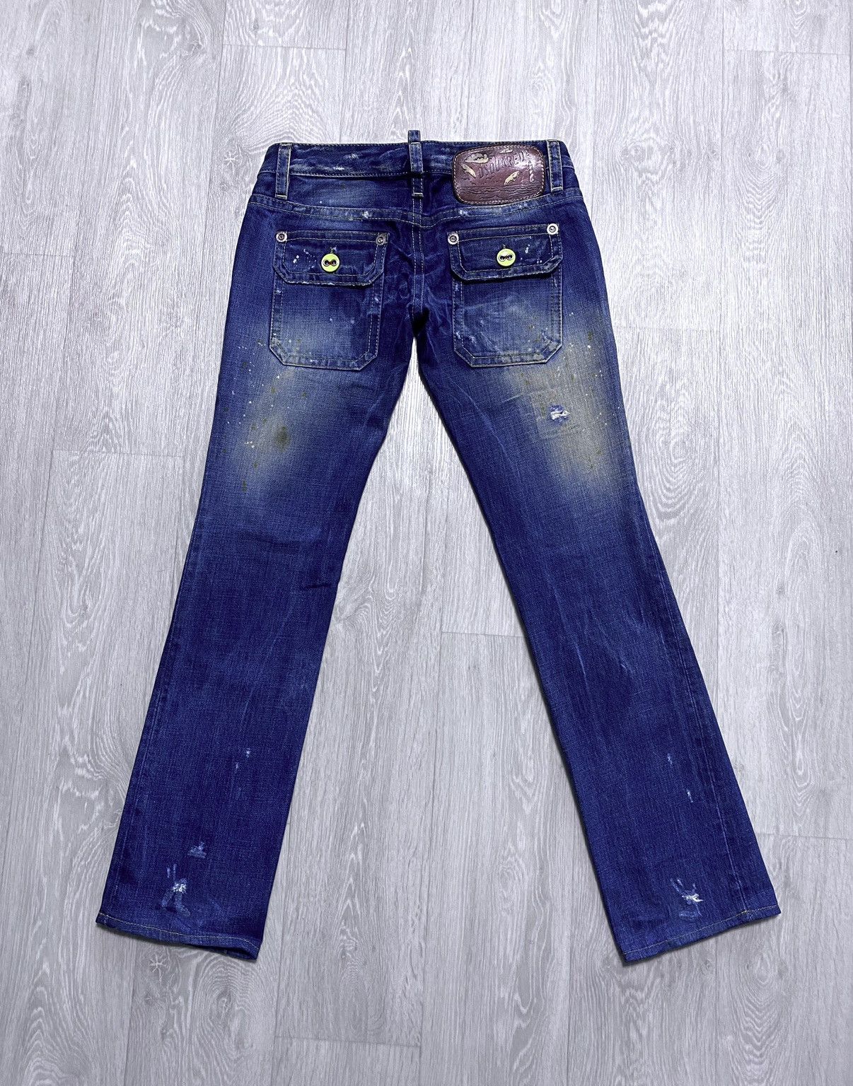 Dsquared2 Dqsuared2 Washed Patchwork Distressed Paint Splatter Jeans Size 28" / US 6 / IT 42 - 5 Thumbnail