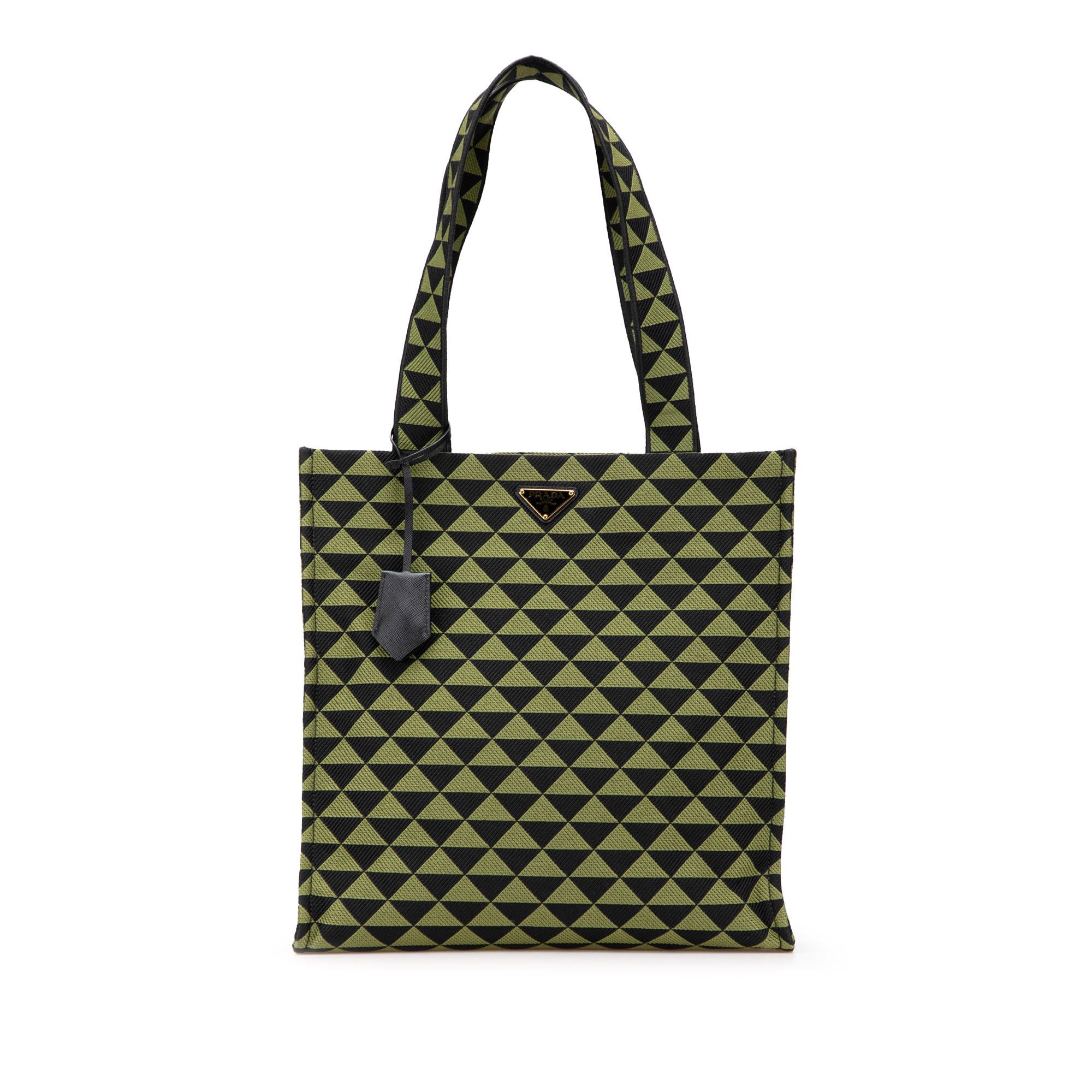 Prada Prada Jacquard Triangolo Symbole Shopping Tote Size ONE SIZE - 1 Thumbnail
