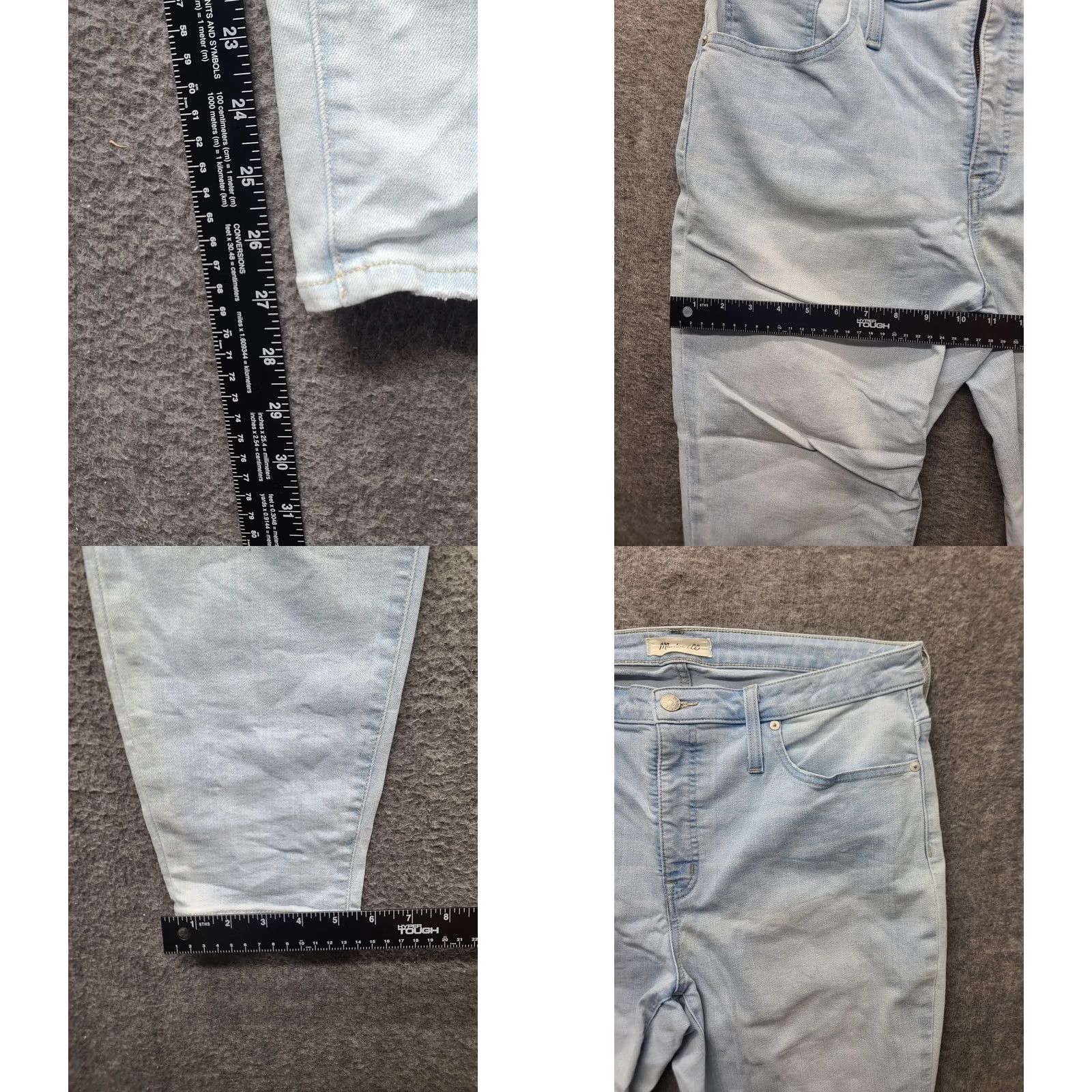 Madewell Madewell Jeans Women’s 34x27 Mid Rise Skinny Crop Distressed Stretch Denim Blue 5-Pocket Slim City Mens Womens Boys Girls Size 24" / US 00 / IT 34 - 8 Thumbnail