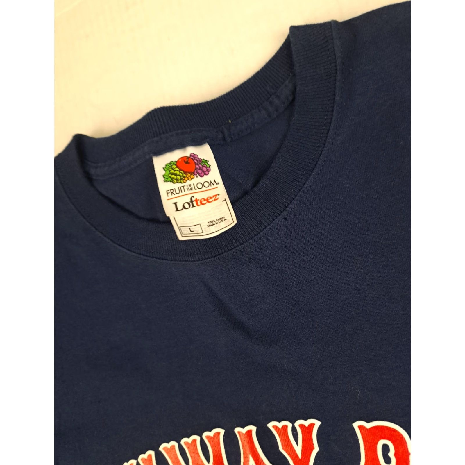 Fruit Of The Loom VINTAGE Boston Red Sox Baseball USA Made Fenway Park Navy Large T-Shirt Unisex Adults Size US L / EU 52-54 / 3 - 6 Thumbnail