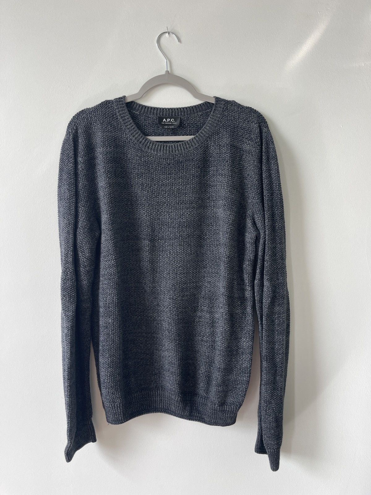 A.P.C. Grey knit cotton sweater Size US L / EU 52-54 / 3 - 1 Thumbnail