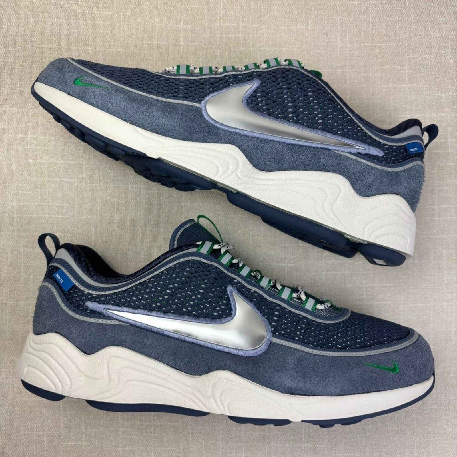 Nike 🐬 2024 Undefeated x Nike Air Zoom Spiridon “Thunder Blue” Size US 13 / EU 46 - 2 Thumbnail