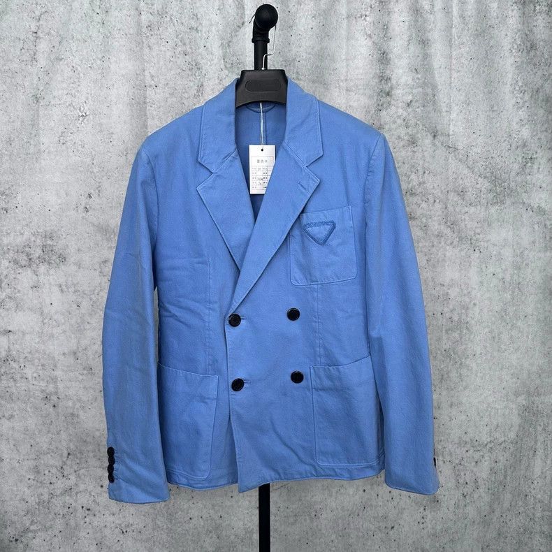 Prada Prada Distressed Triangle Logo Blazer - dmc Size US M / EU 48-50 / 2 - 1 Thumbnail