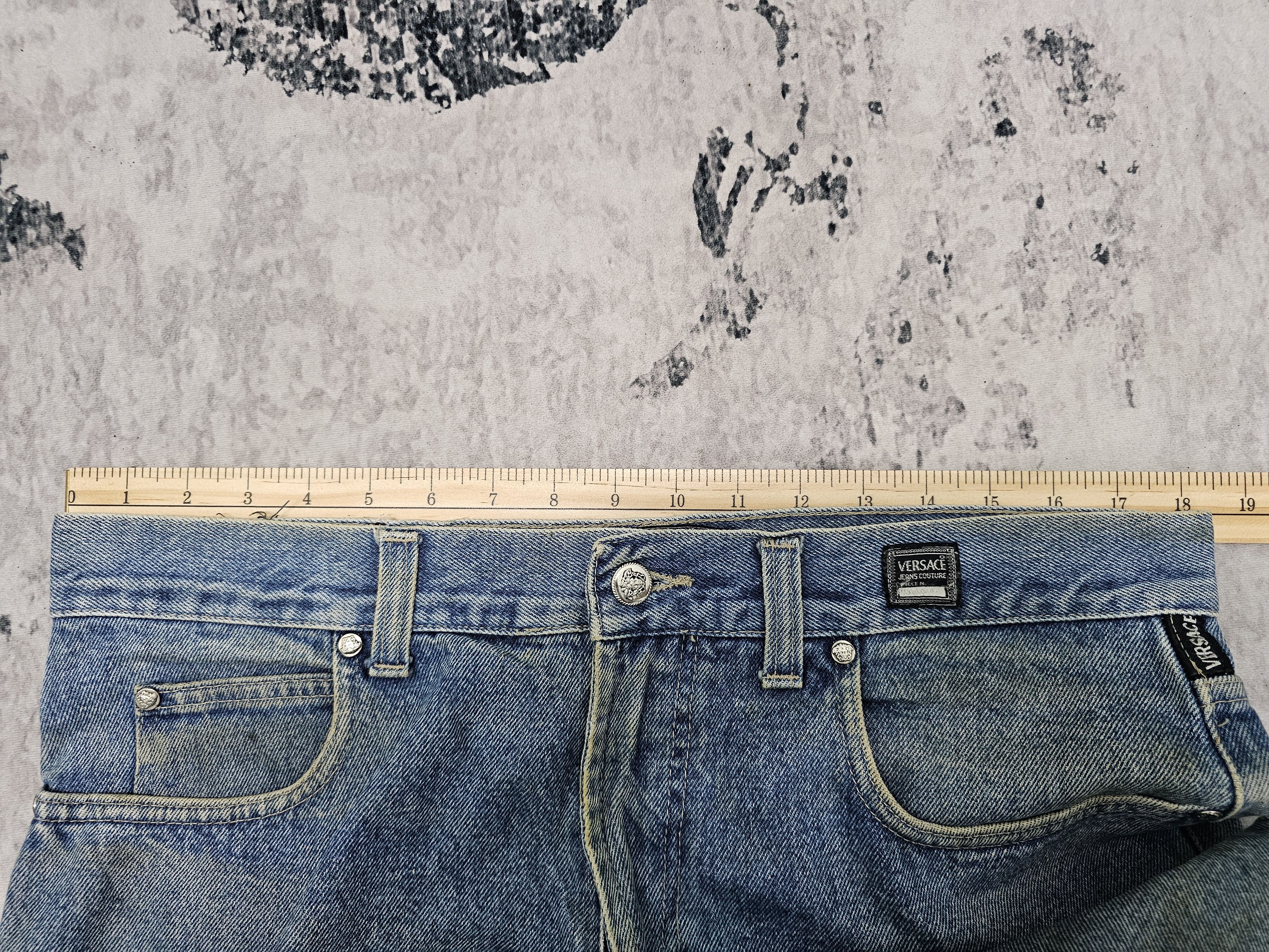 Versace Vintage VERSACE JEANS COUTURE High Rise Stain Jeans JB0294 Size US 36 / EU 52 - 18 Thumbnail