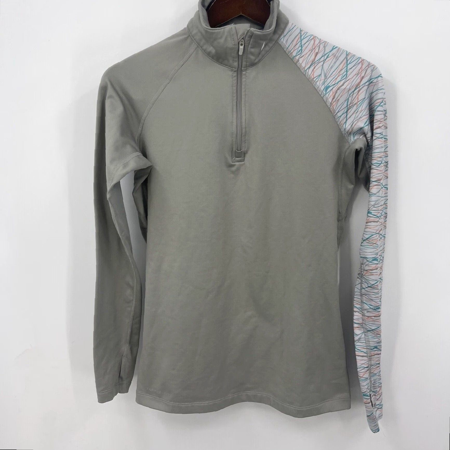 Nike Nike Pro Combat Dri Fit Fitted Activewear Shirt Womens Medium 1/4 Zipper Preppy Gray Geometric Long Sleeve 2000s Mens, Womens, Girls, Boys Size M / US 6-8 / IT 42-44 - 2 Thumbnail