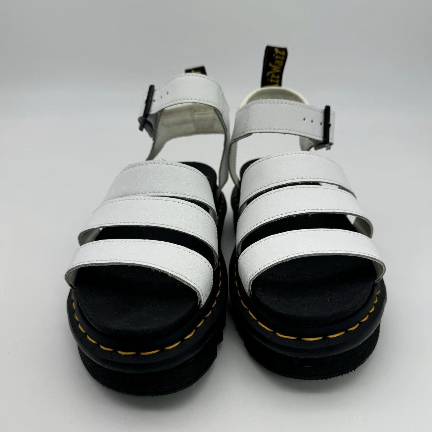 Dr. Martens VINTAGE Dr. Martens Blaire White Leather Women’s Platform Strappy Sandals Size US 7 EU 38 Size US 7 / IT 37 - 2 Thumbnail