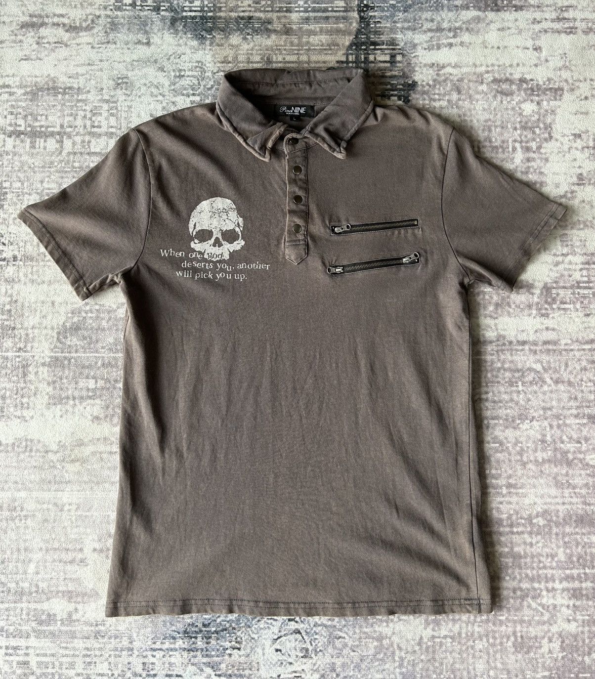 If Six Was Nine Punk Skull Zipper Collar Size US L / EU 52-54 / 3 - 2 Thumbnail