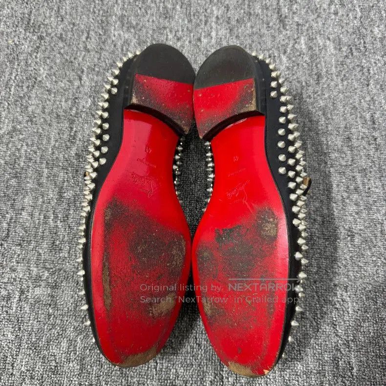Vintage Christian Louboutin Studded Leather Shoes. Size US 10.5 / EU 43-44 - 4 Thumbnail