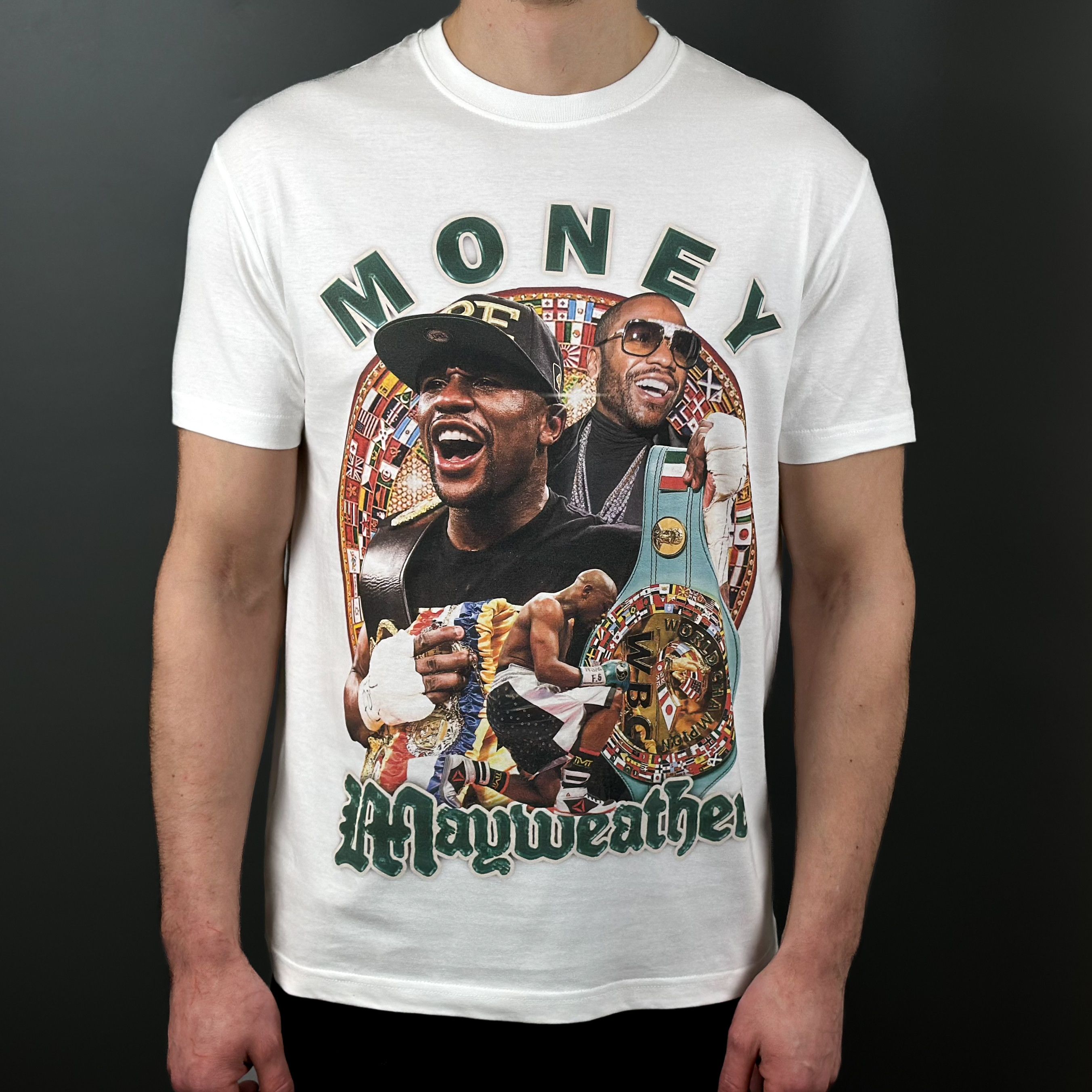 Vintage Floyd Mayweather The Money Team Boxing Rap Tee T-Shirt Size US XL / EU 56 / 4 - 1 Thumbnail
