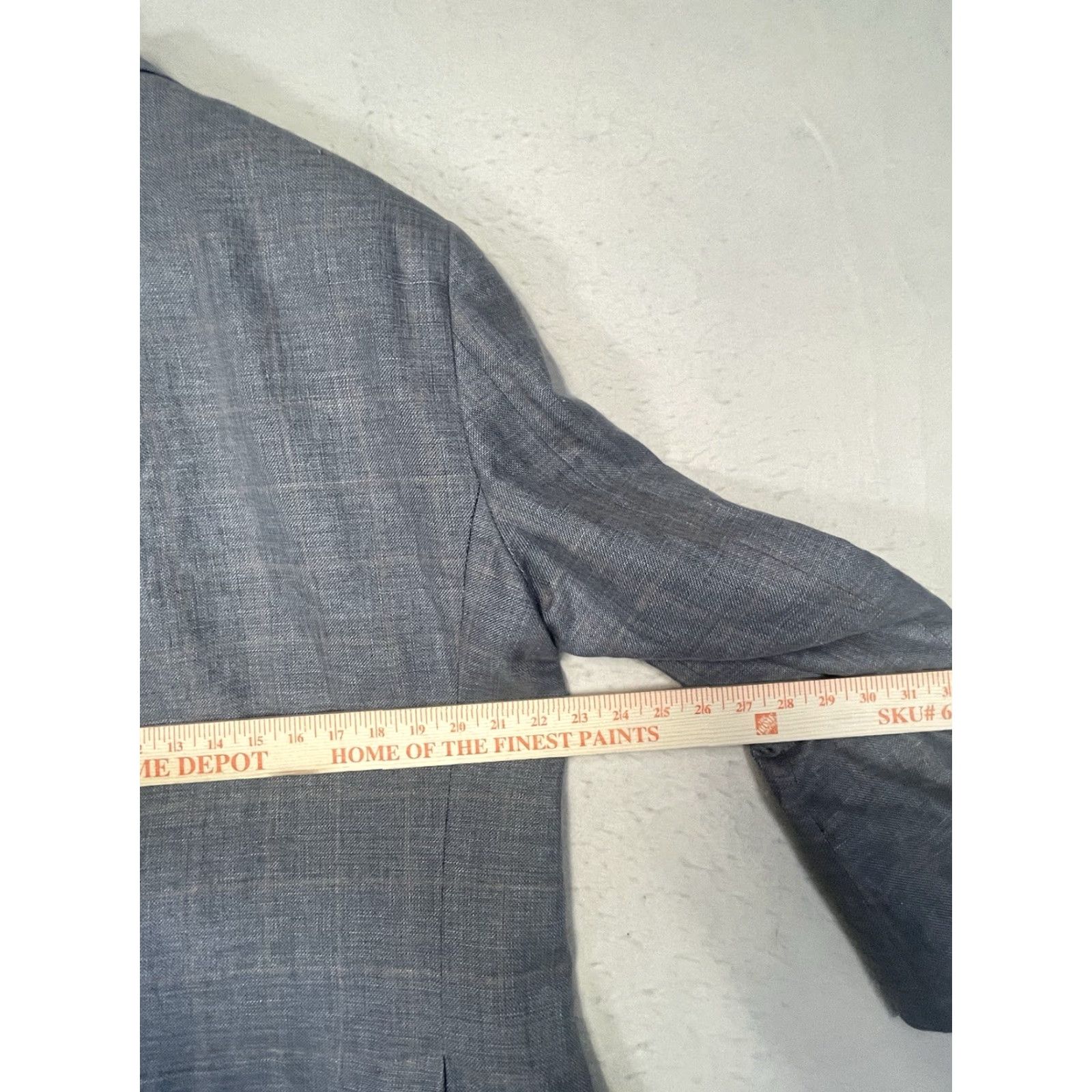 Hart Schaffner Marx Hart Schaffner Marx Gray Blazer Wool Linen Men 46L Union Made Jacket Suit Regular Single-Breasted 1 Piece Chest 46L Classic Business Men Size 46R - 3 Thumbnail