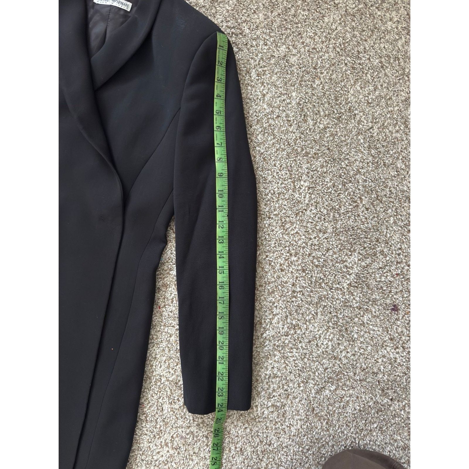 Emporio Armani Vintage Black Emporio Armani 1973 Womens Jacket Dress Coat Size L / US 10 / IT 46 - 7 Thumbnail