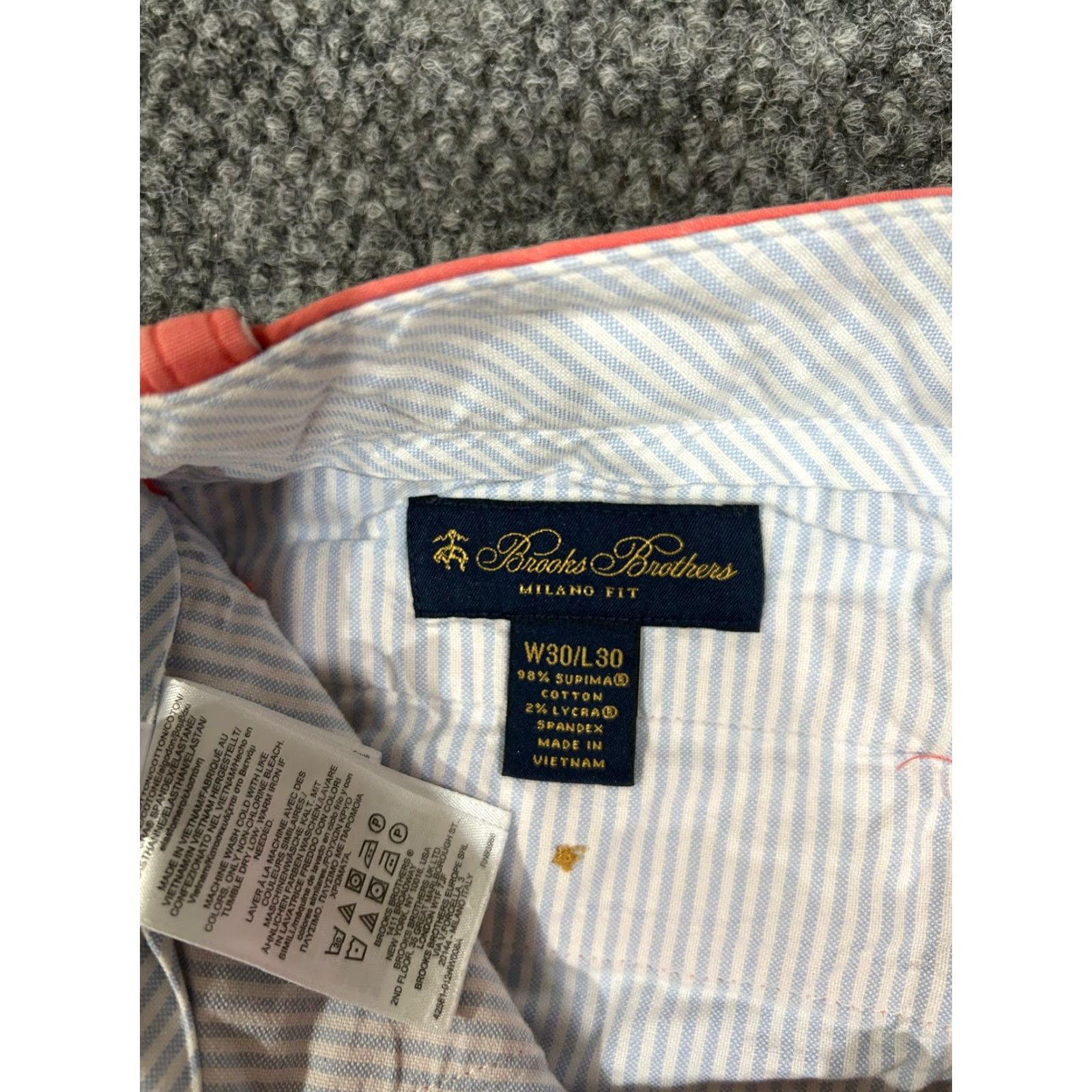 Brooks Brothers Brooks Brothers Chino Pants Mens 30x30 Milano Fit Pink Stretch Casual Preppy Modern 90s?? Size US 30 / EU 46 - 5 Thumbnail