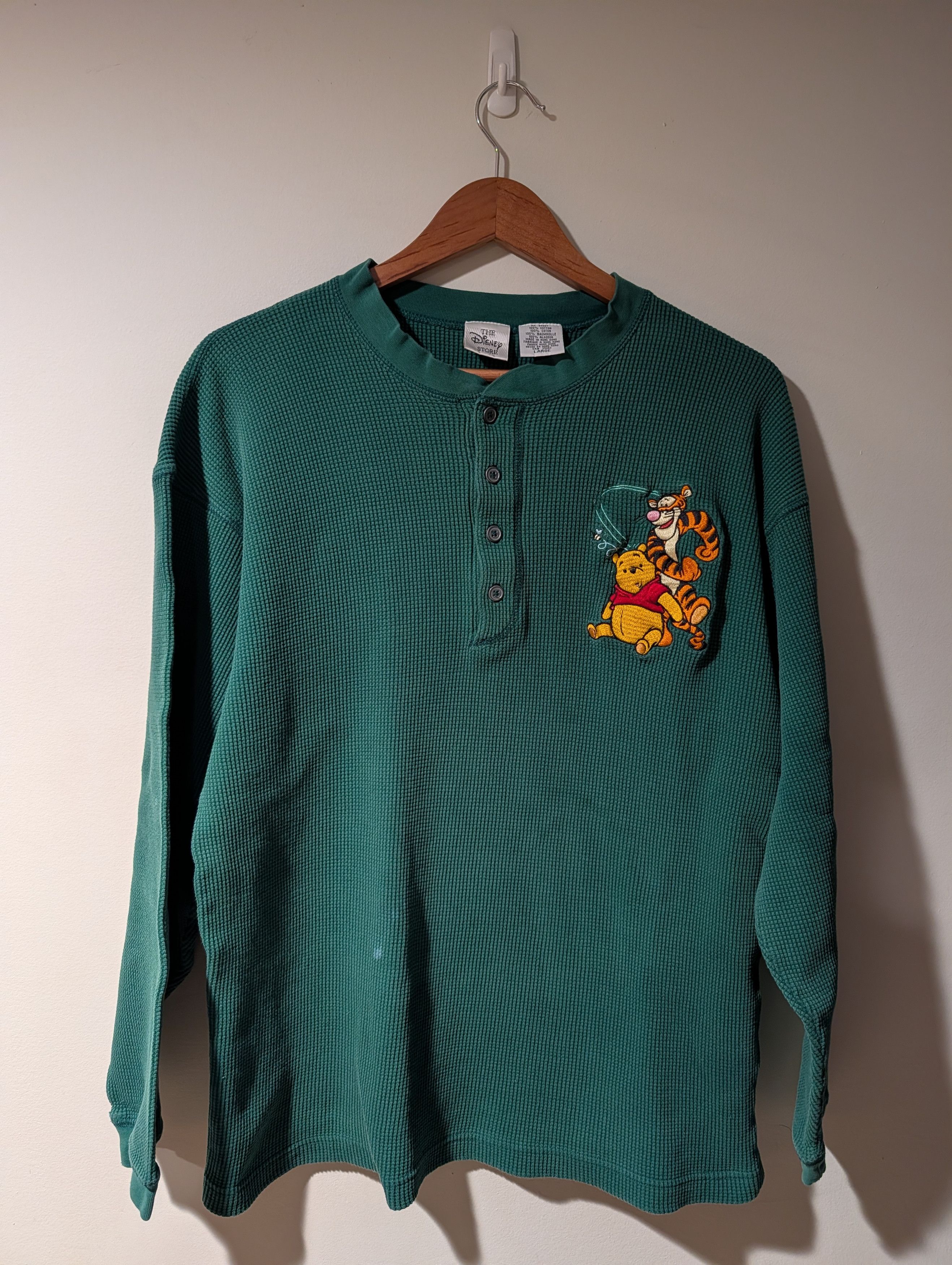 Disney Vintage Winnie the Pooh Tigger Thermal Henley Long-Sleeve Size US L / EU 52-54 / 3 - 1 Thumbnail