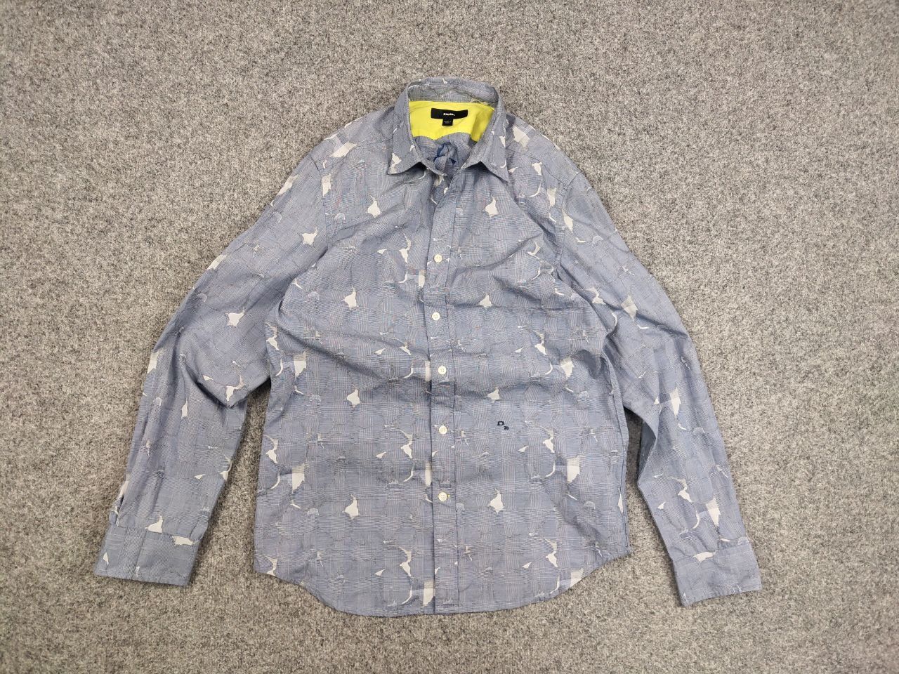 Diesel Diesel Design Casual Blue Pattern Buttons Shirt Y2K Style Size US M / EU 48-50 / 2 - 12 Thumbnail