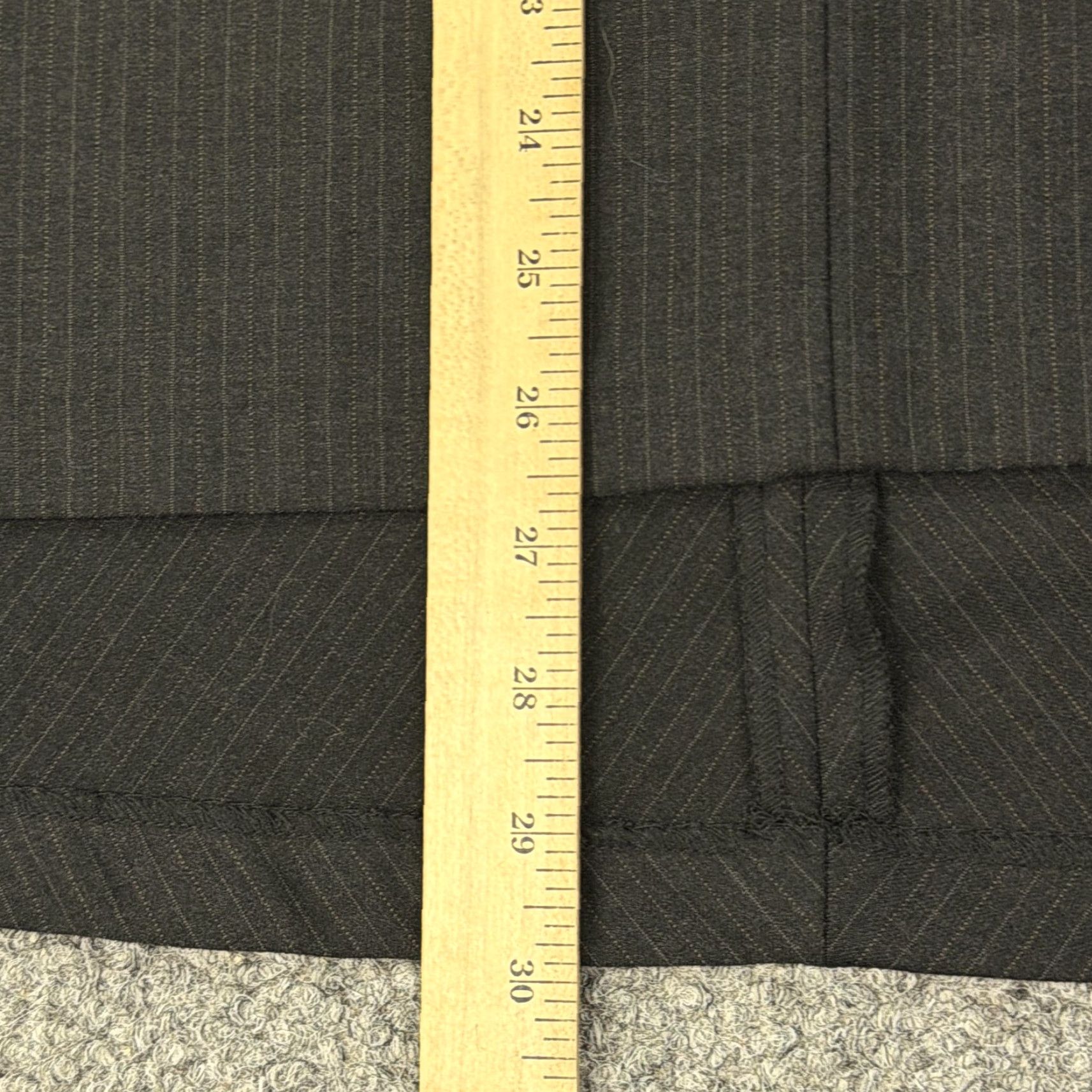Vintage Herman Geist Skirt Womens 10 Brown Pinstripe A Line High Low Midi Career Office Size 32" / US 10 / IT 46 - 5 Thumbnail